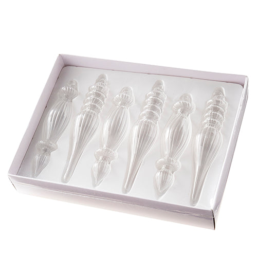 6.5" Box of Finial Ornaments - Box of 6