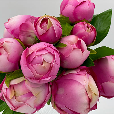 12” Fuchsia Peony Bud Bouquet
