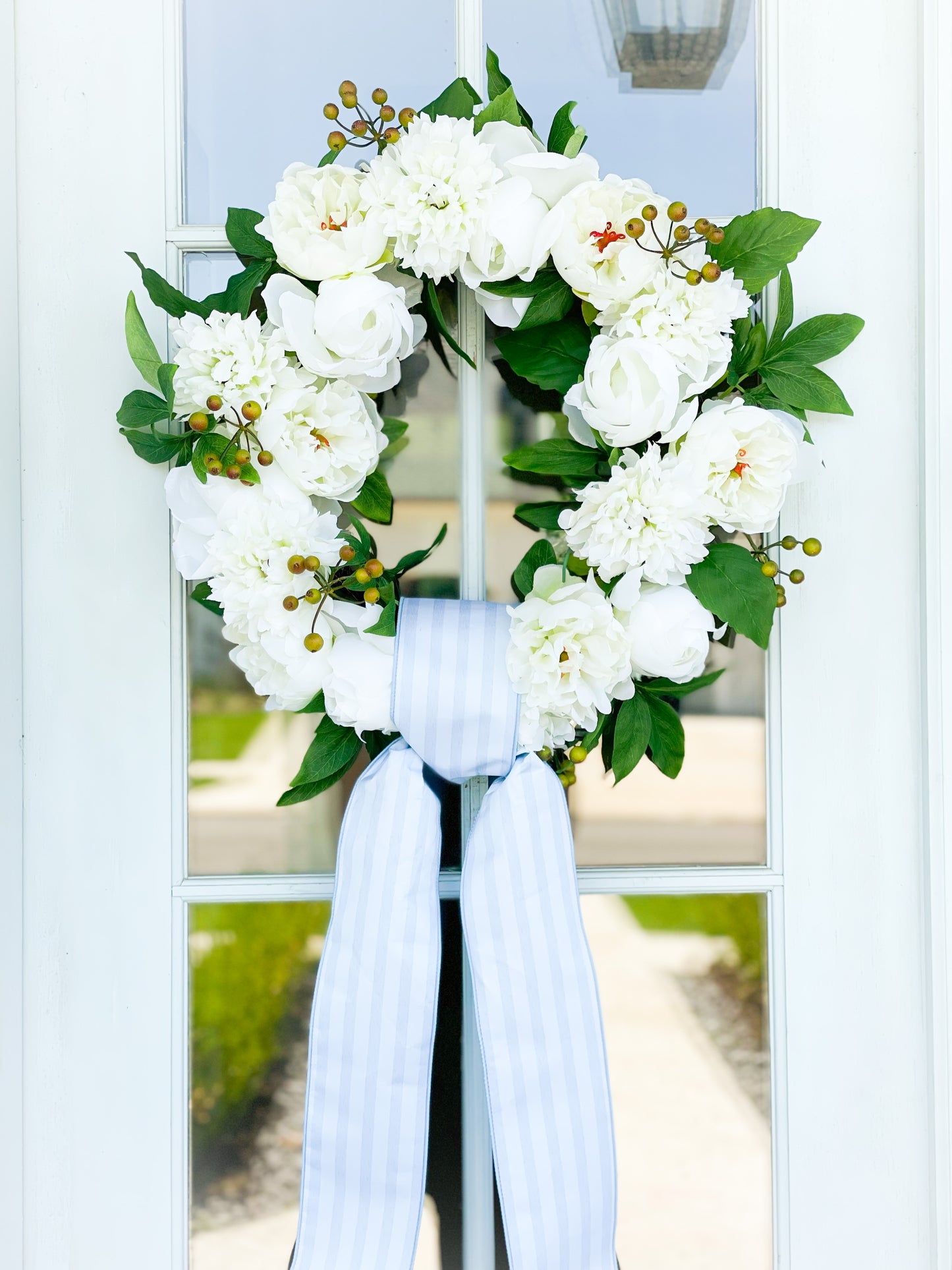 Cream Peony Wreath