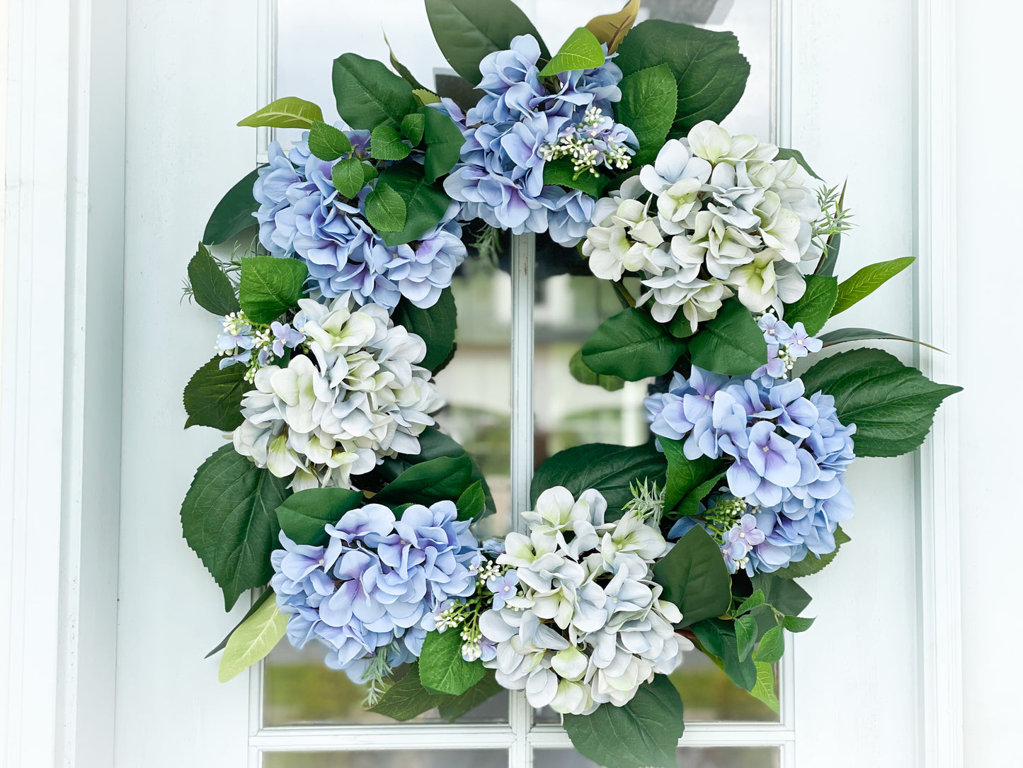 French Blue Hydrangea Wreath