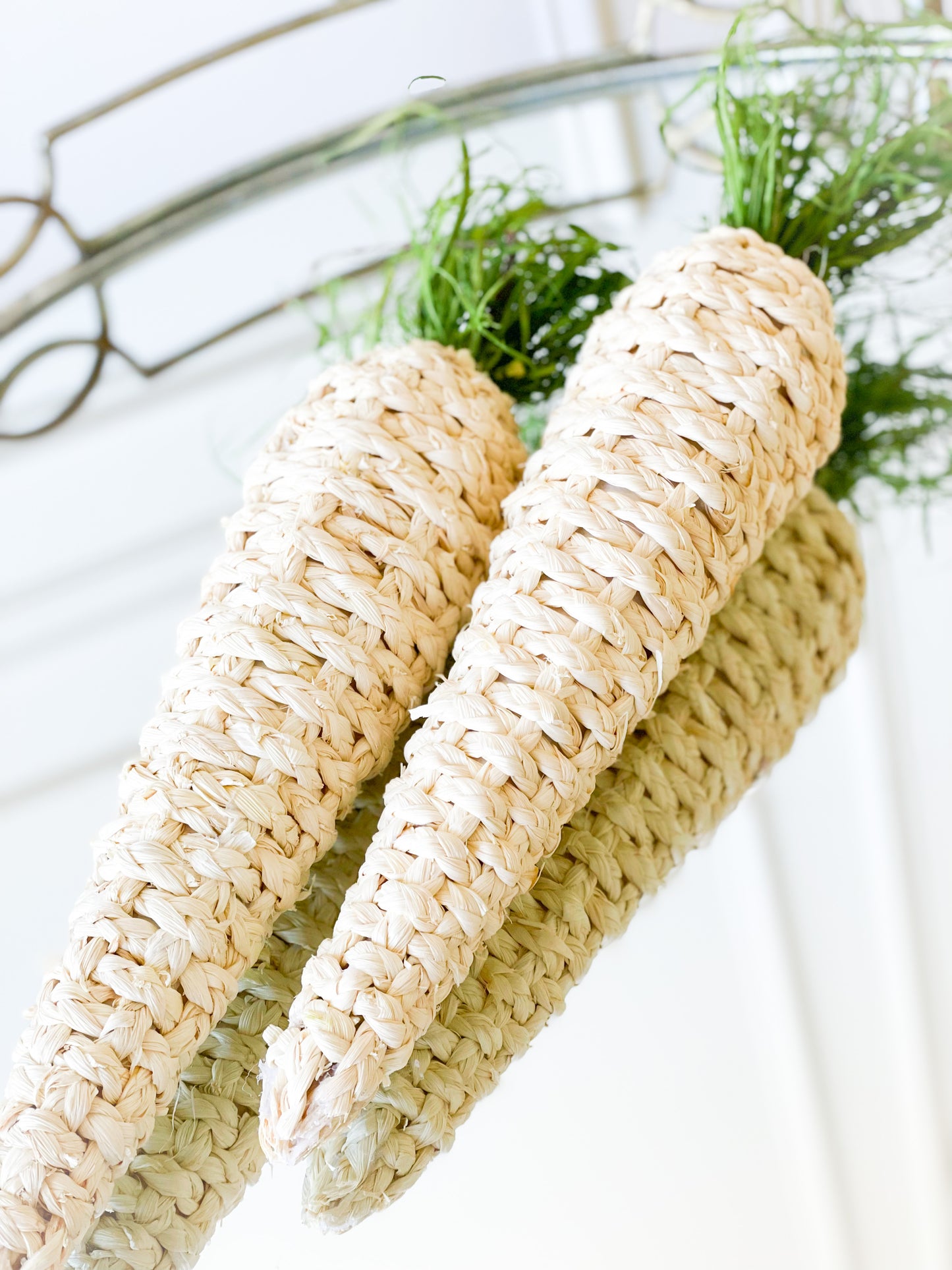 Set Of Two Basket Weave Carrots