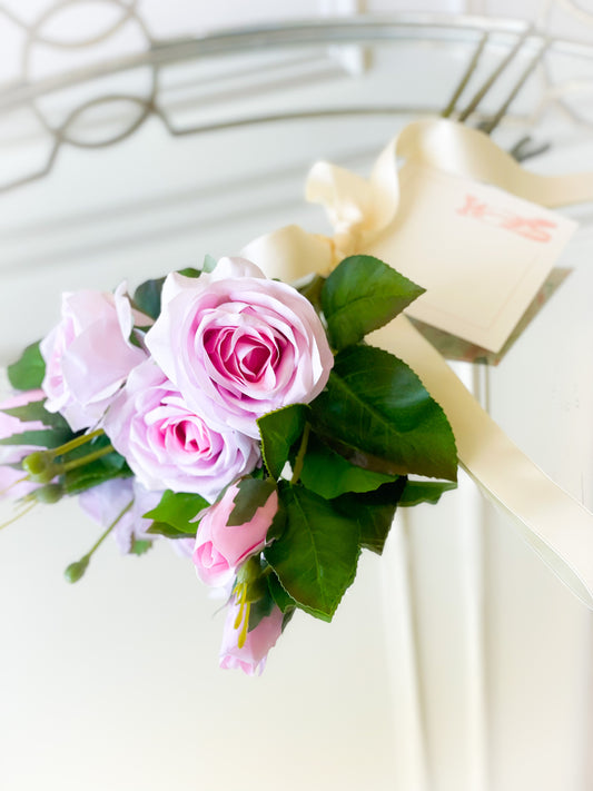 Lavender Rose Bundle With Satin Bow And Dance Card