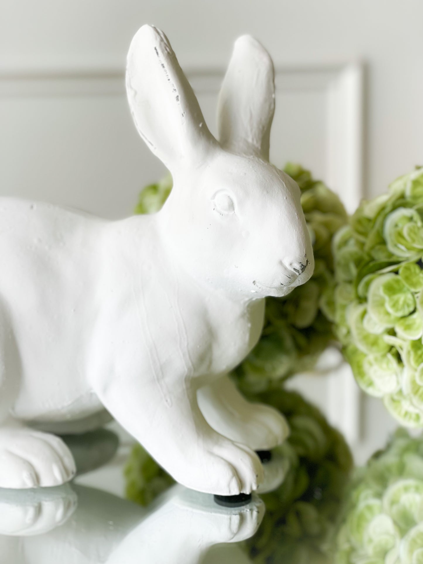 White Resin Bunny