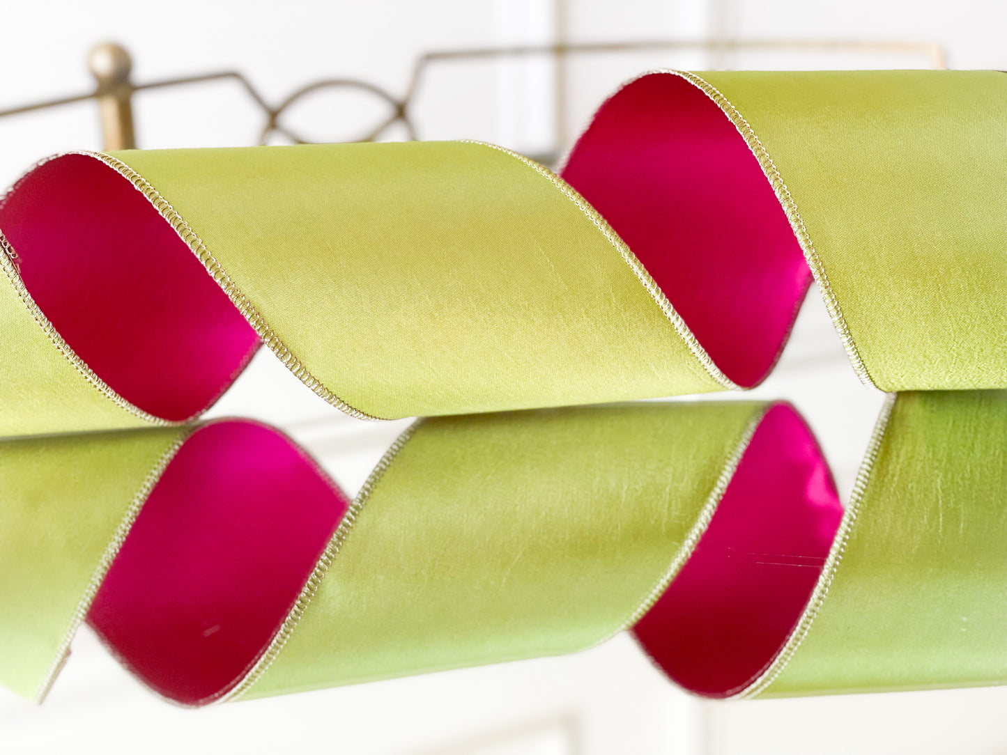 Neon Lime/Hot Pink Reversible Taffeta