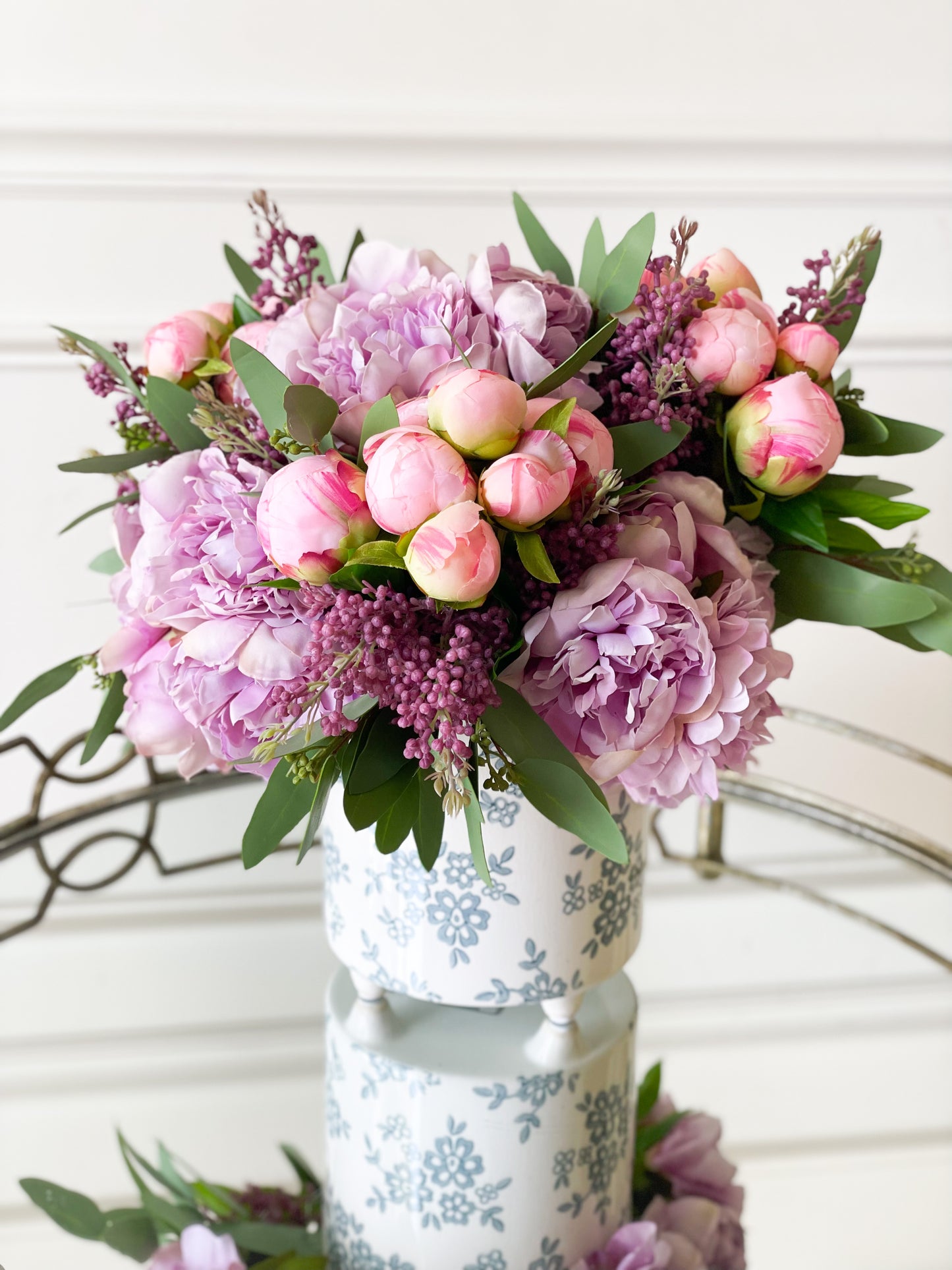 Blue And White Floral Vase