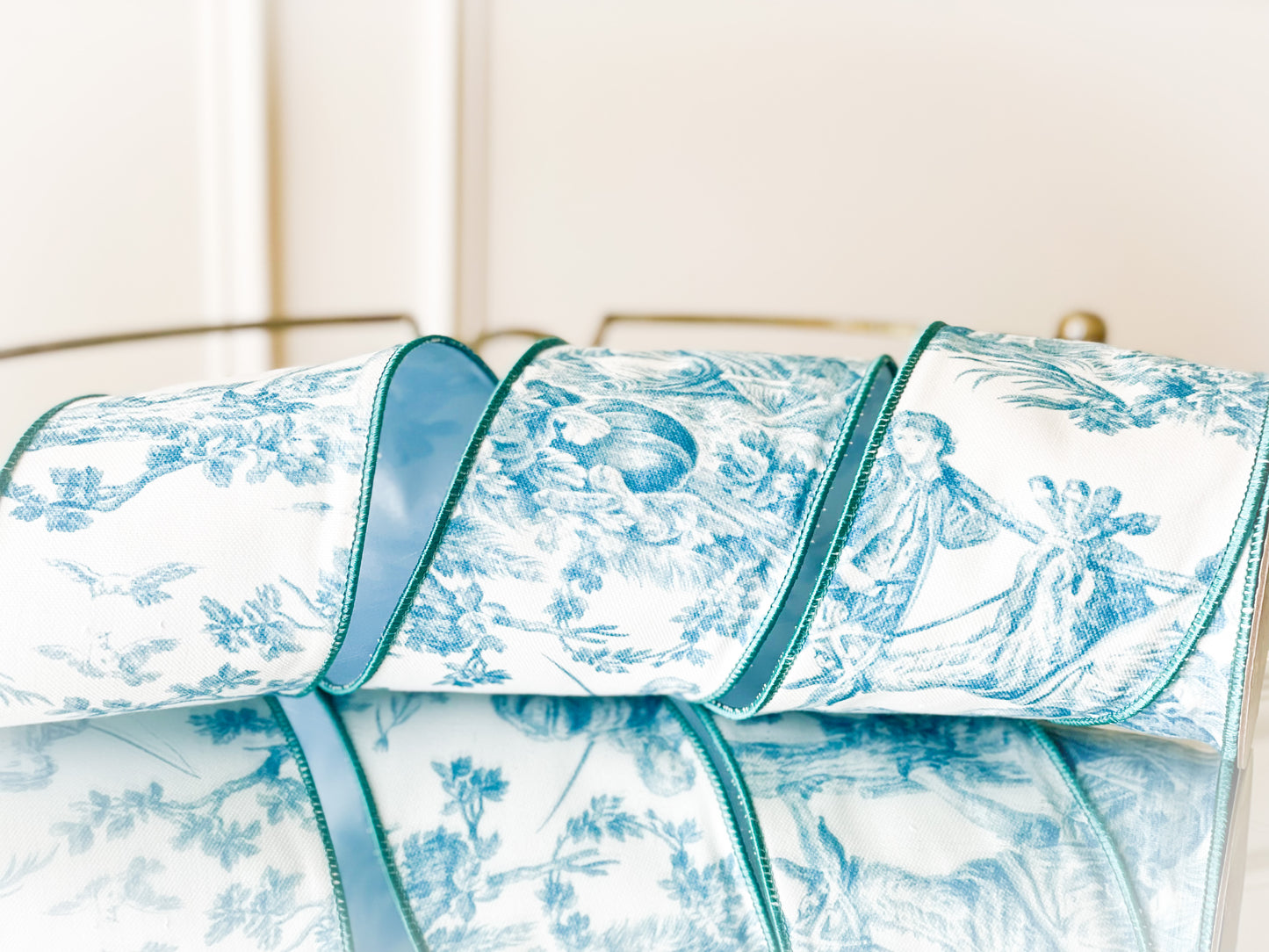 Aqua Toile Ribbon
