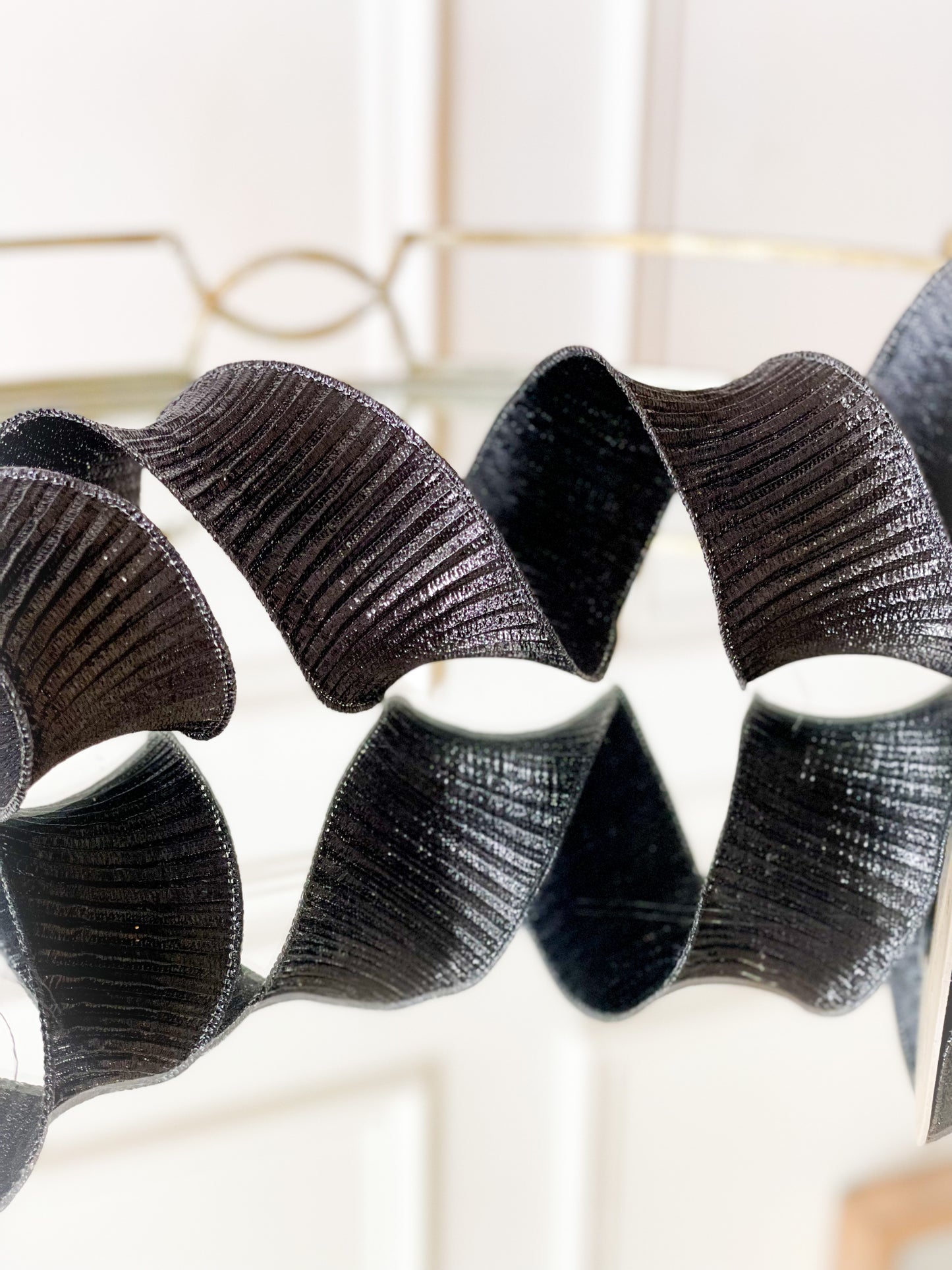 Black Accordion Ribbon