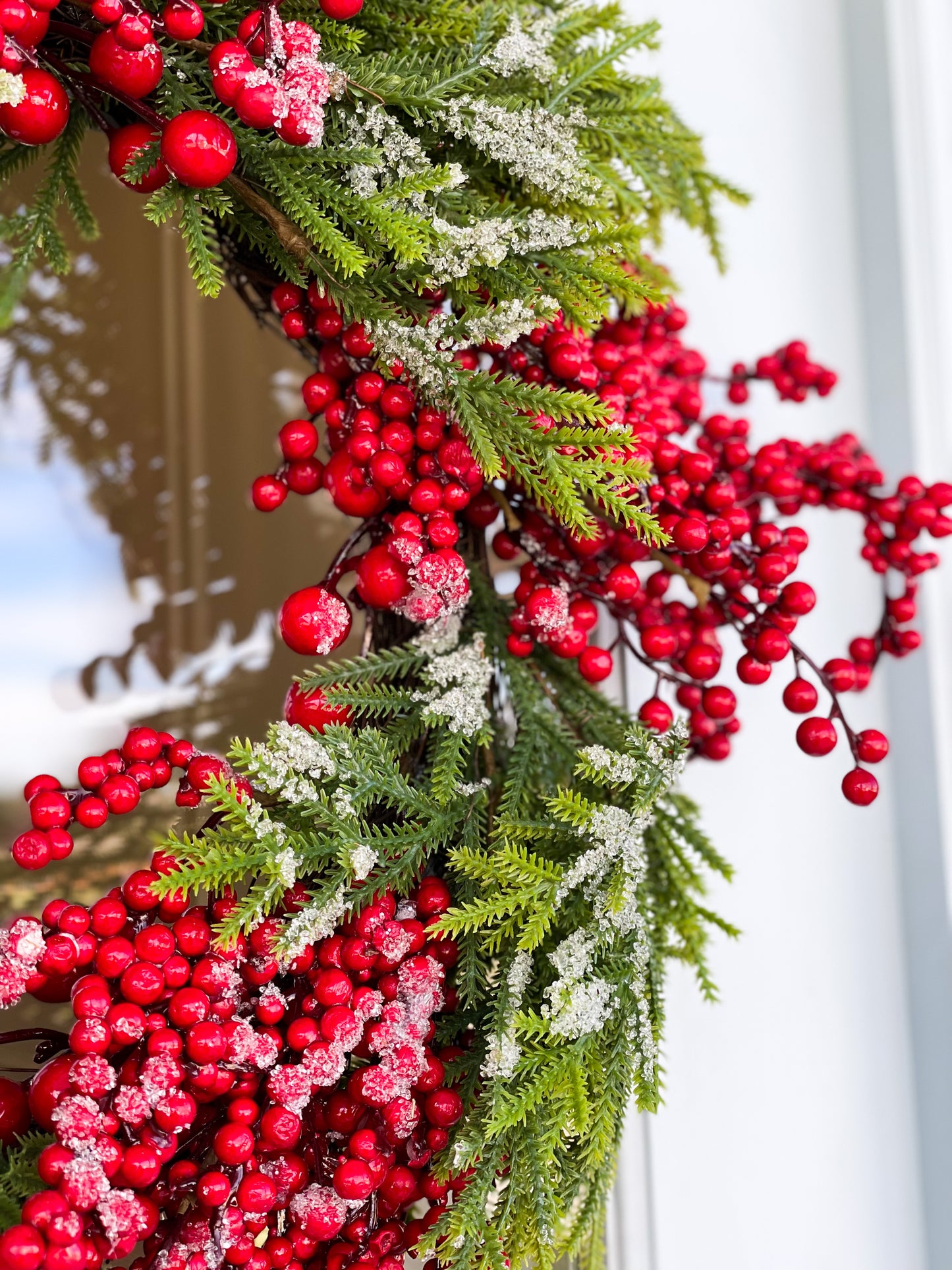 Frosted Berry And Spruce Wreath