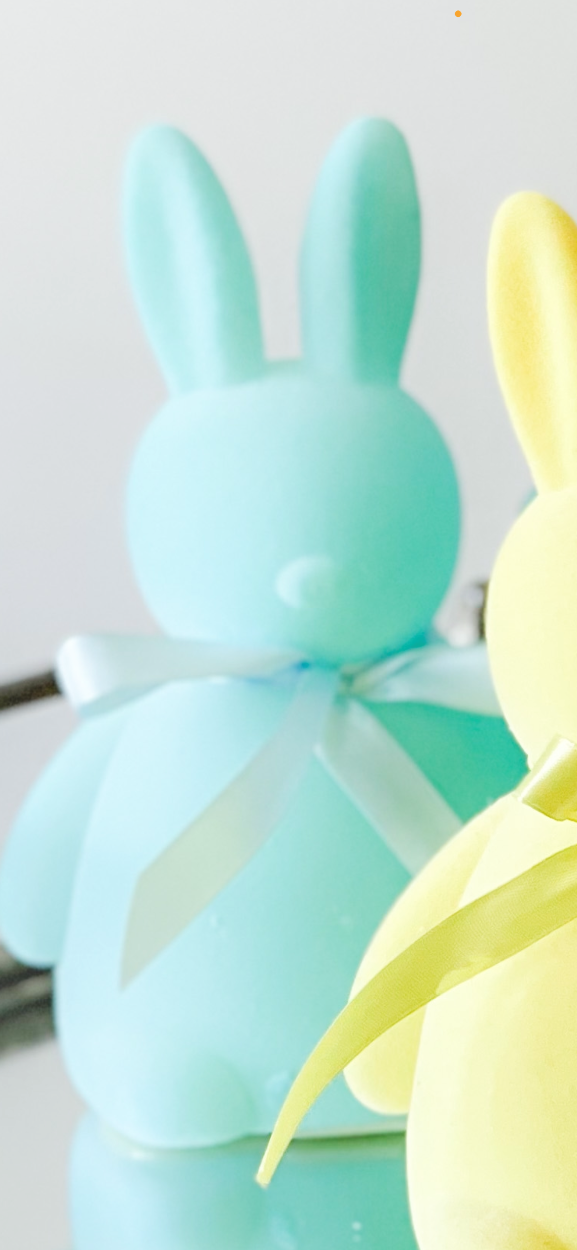 Flocked Waving Bunny