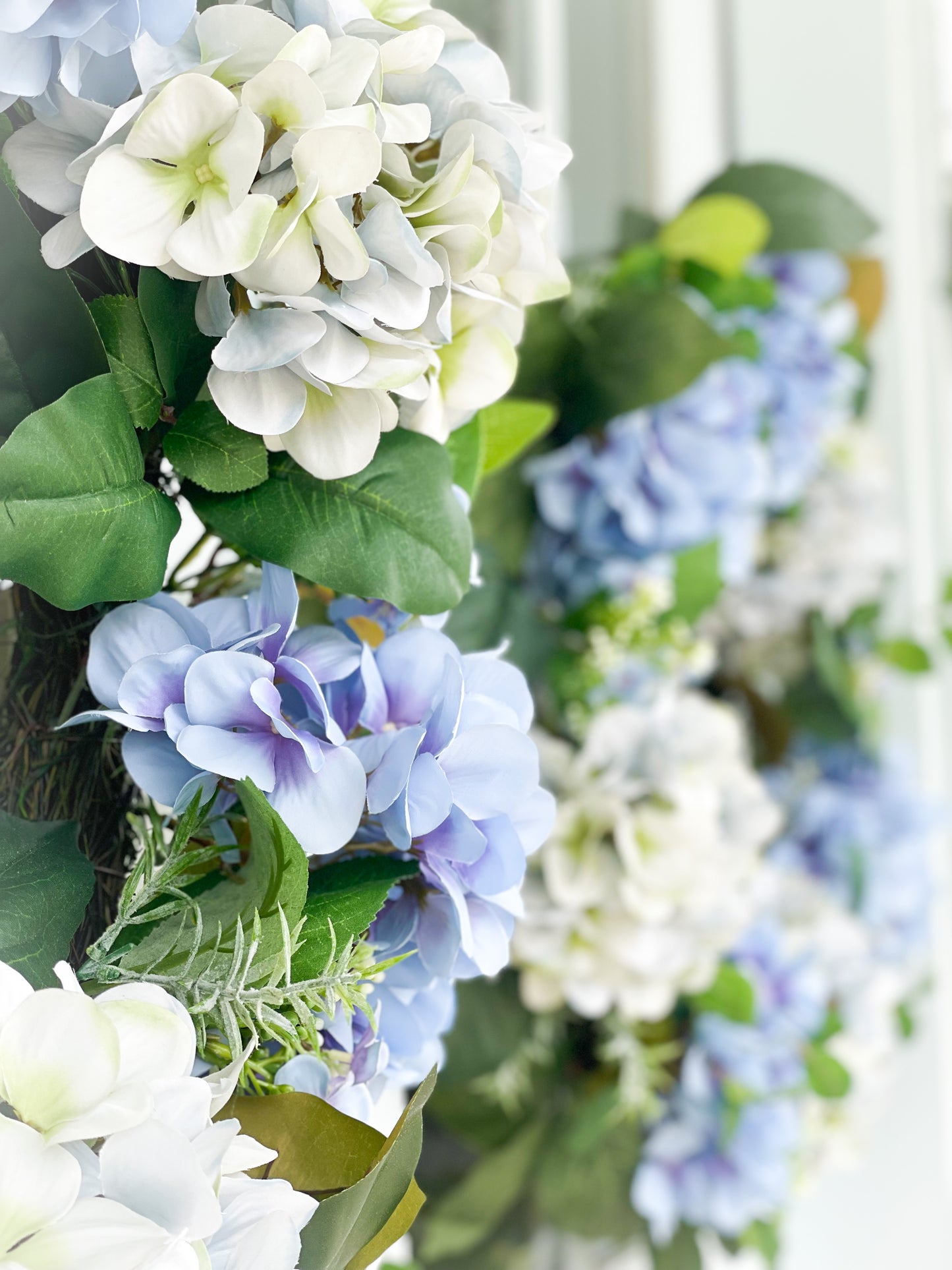 French Blue Hydrangea Wreath