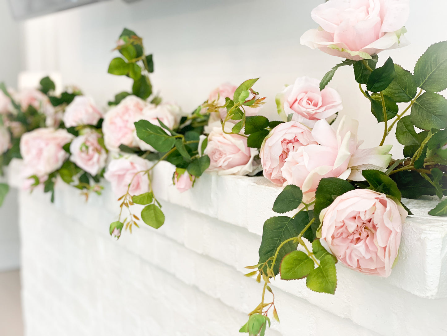 Mixed Pink Rose 10’ Garland