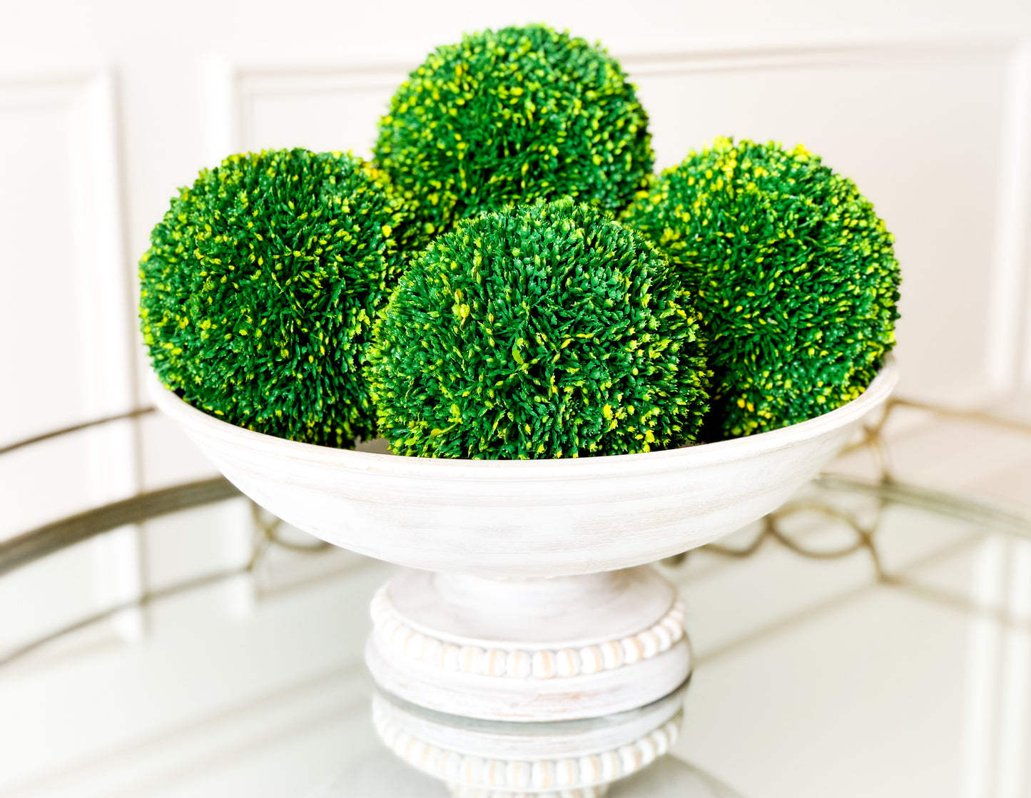 Set of Two Boxwood Decorative Balls