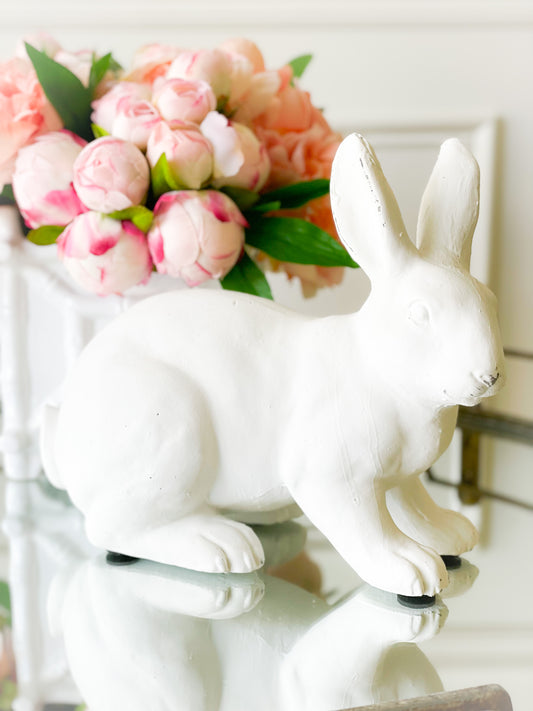 White Resin Bunny