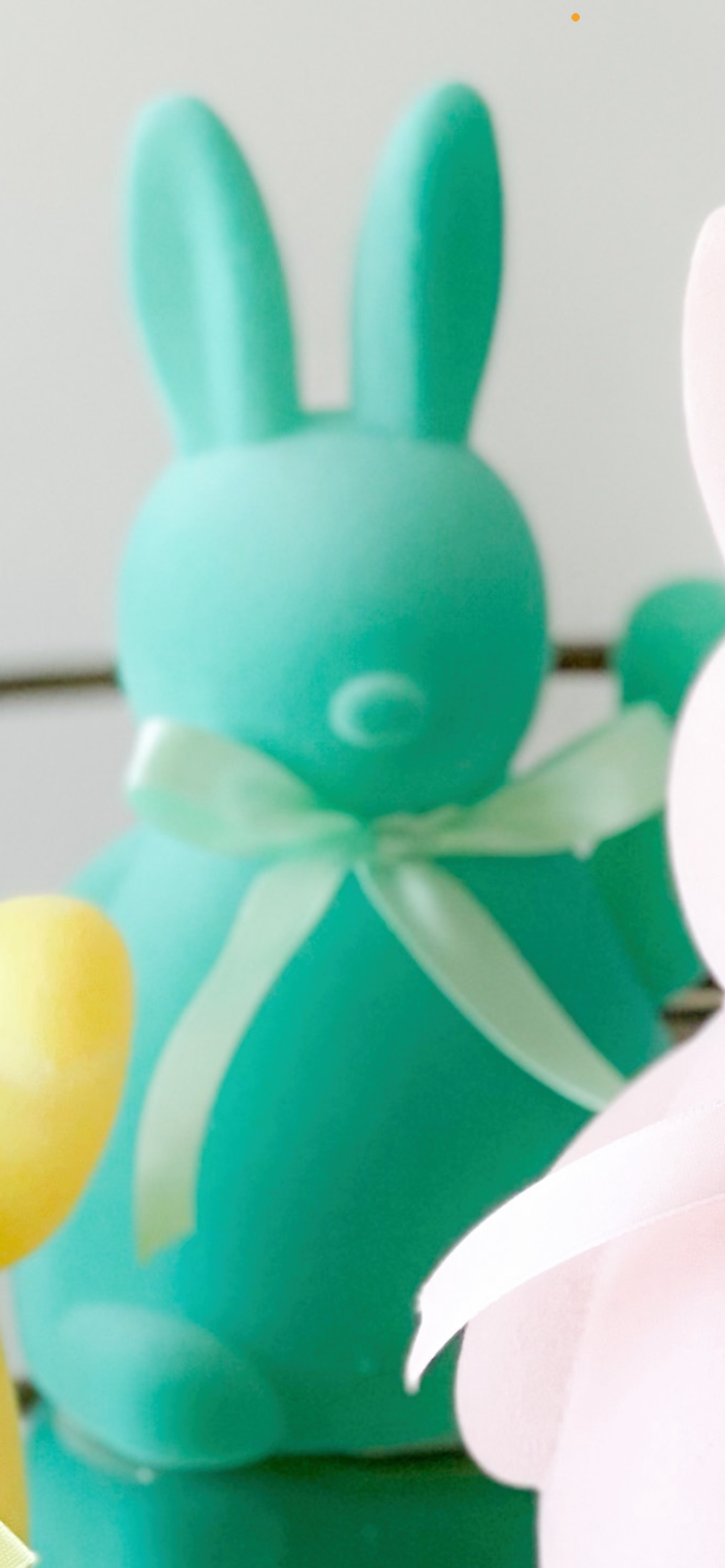 Flocked Waving Bunny