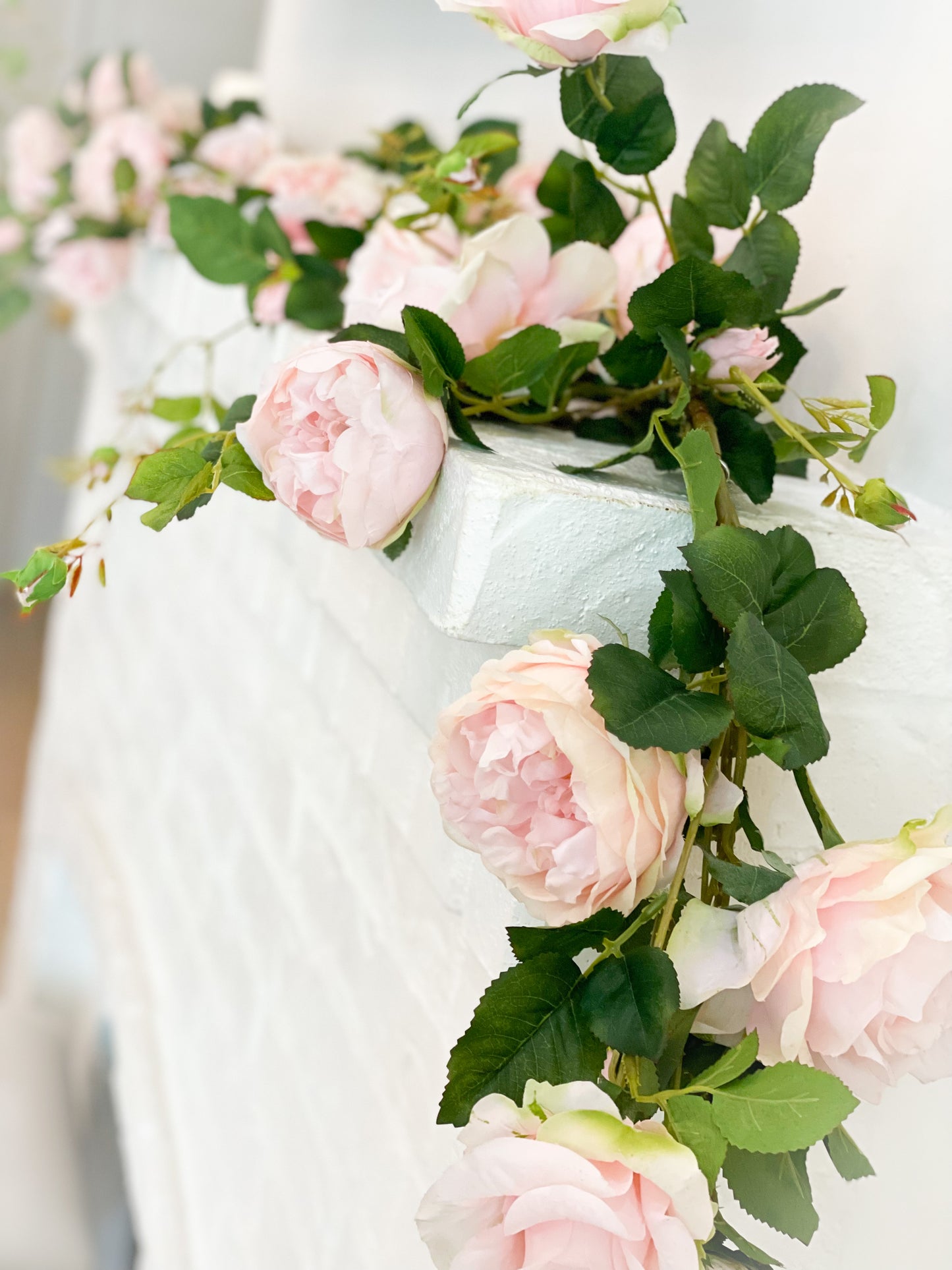 Mixed Pink Rose 10’ Garland
