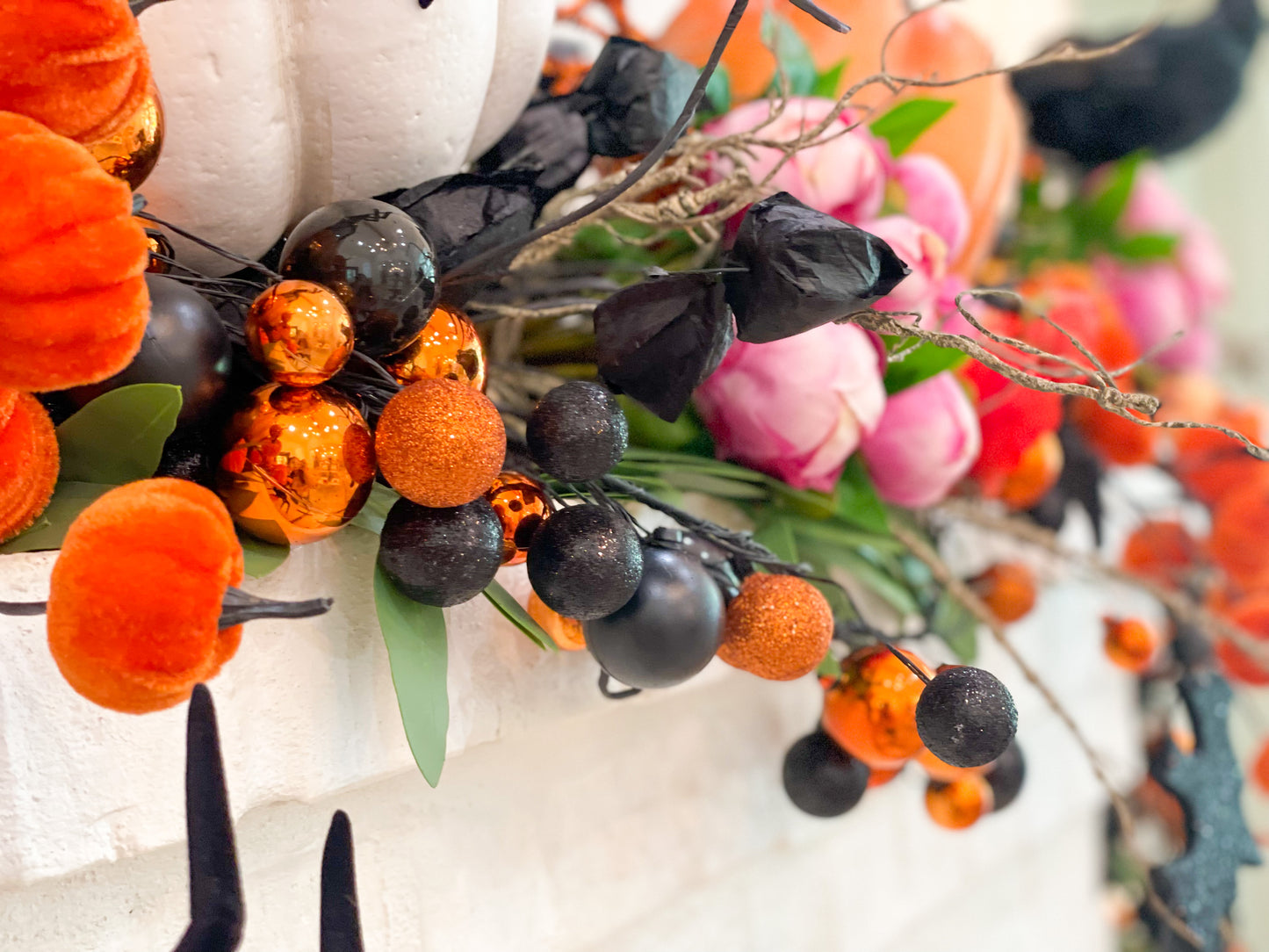 Orange And Black Ball Garland