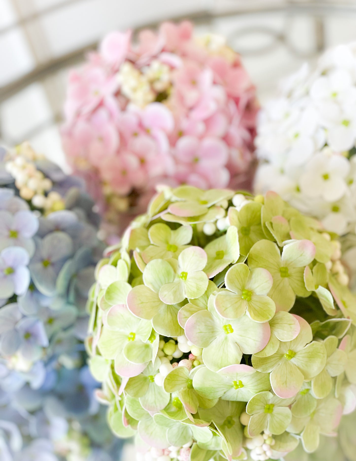 Blue Hydrangea Hanging Ball