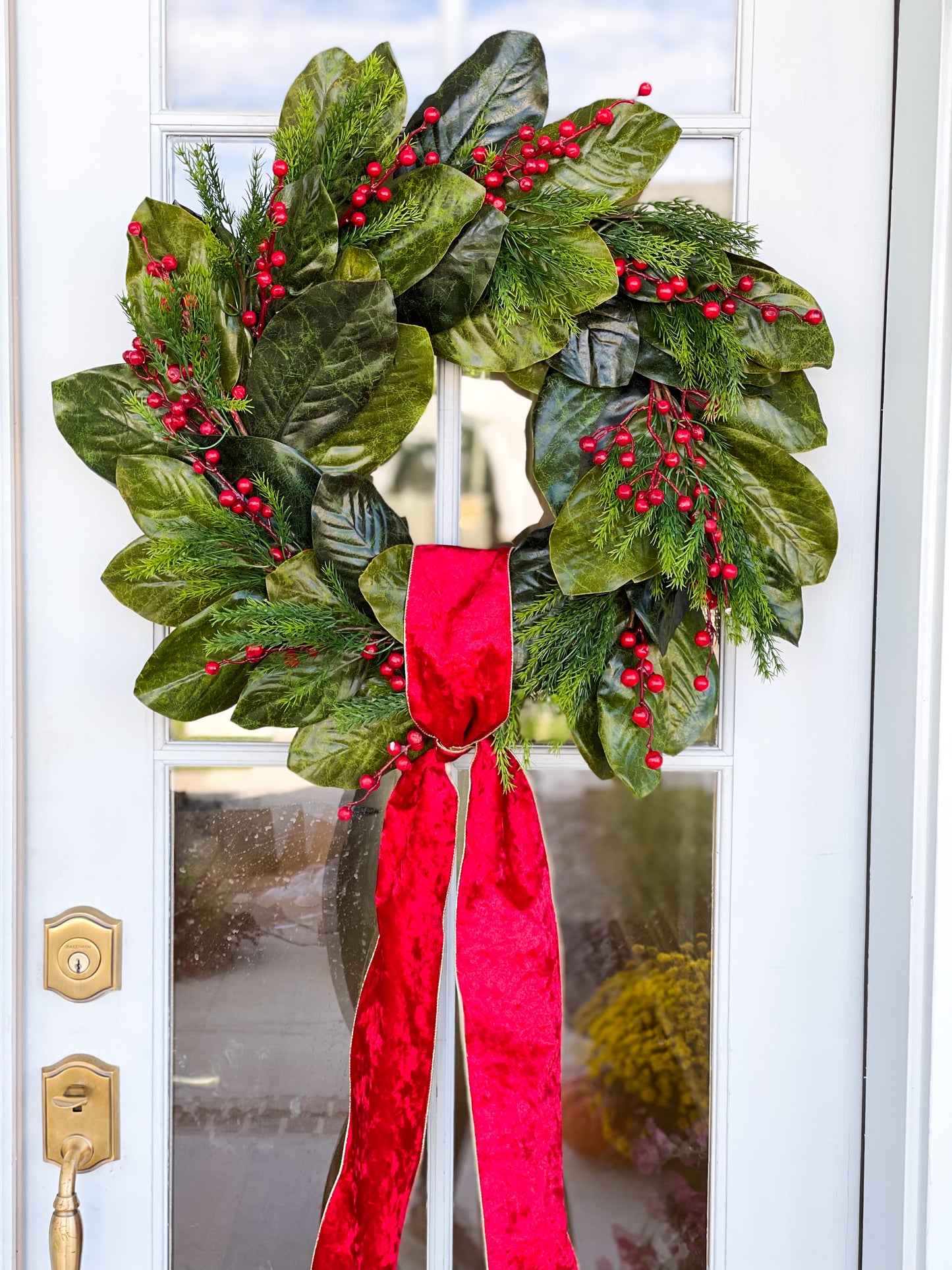 Merry Berry Magnolia Wreath
