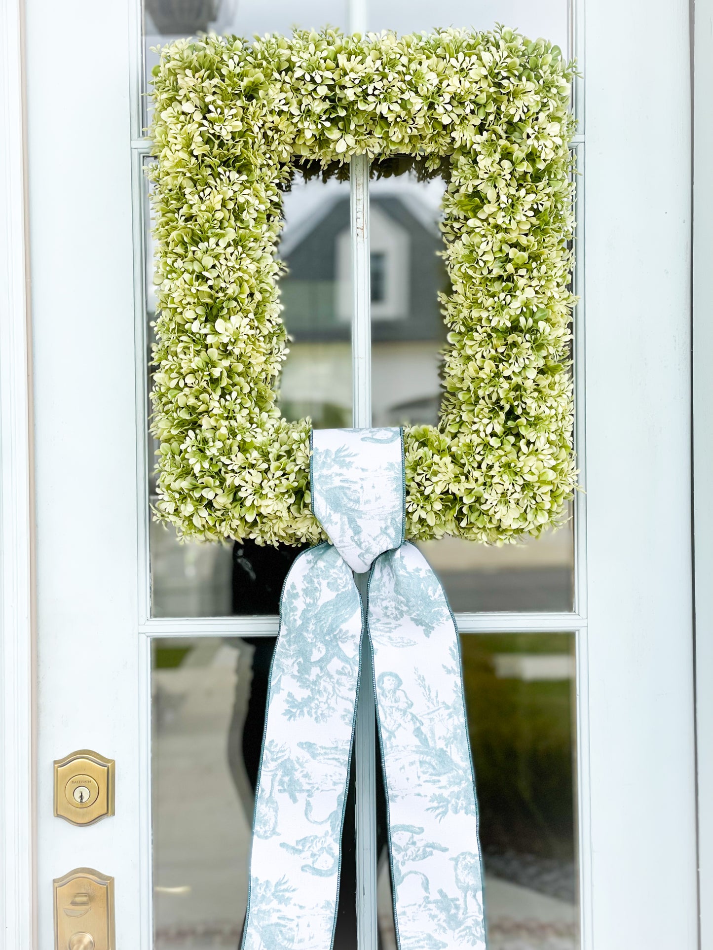 Celadon Reversible Toile Ribbon