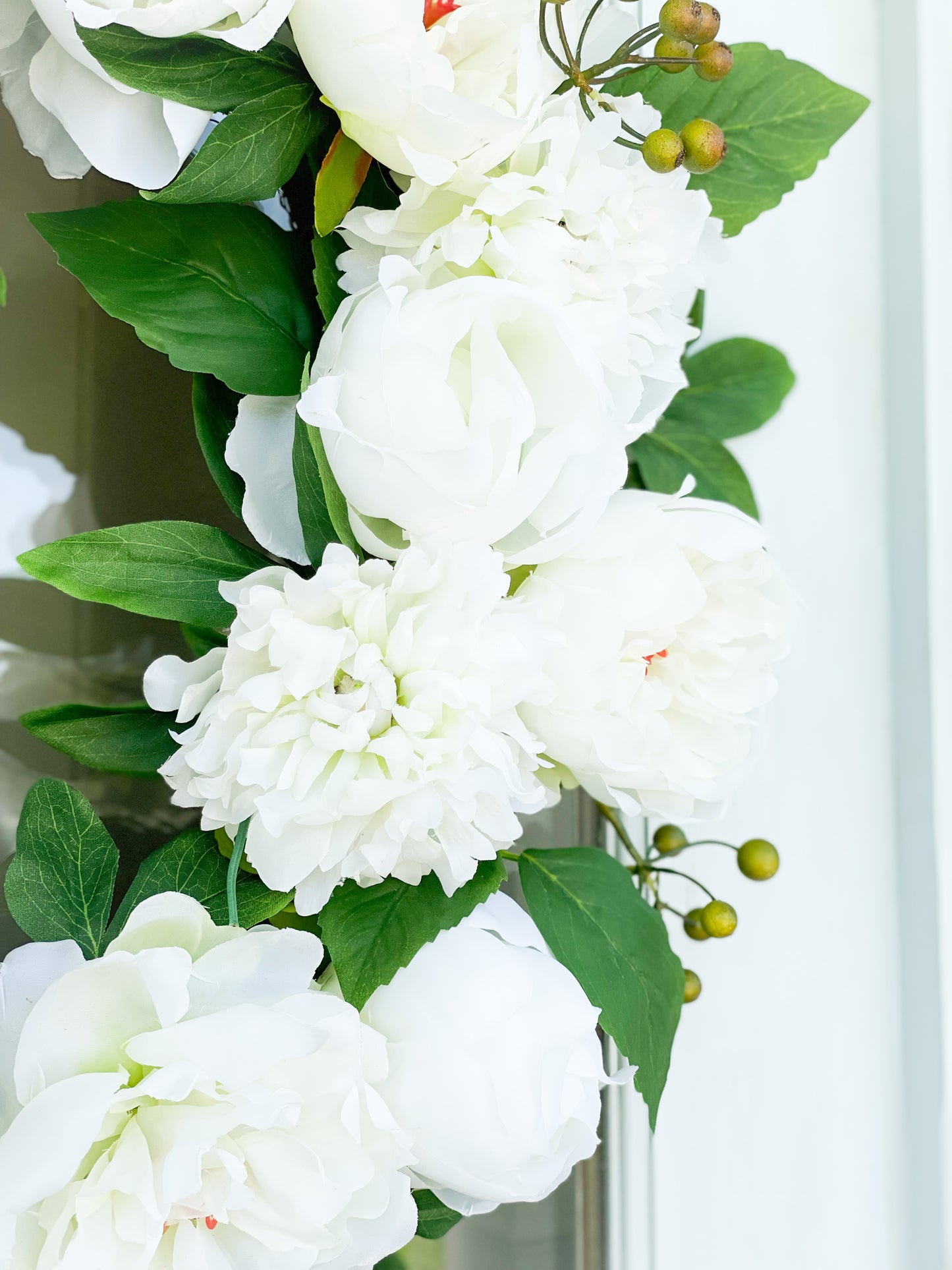Cream Peony Wreath