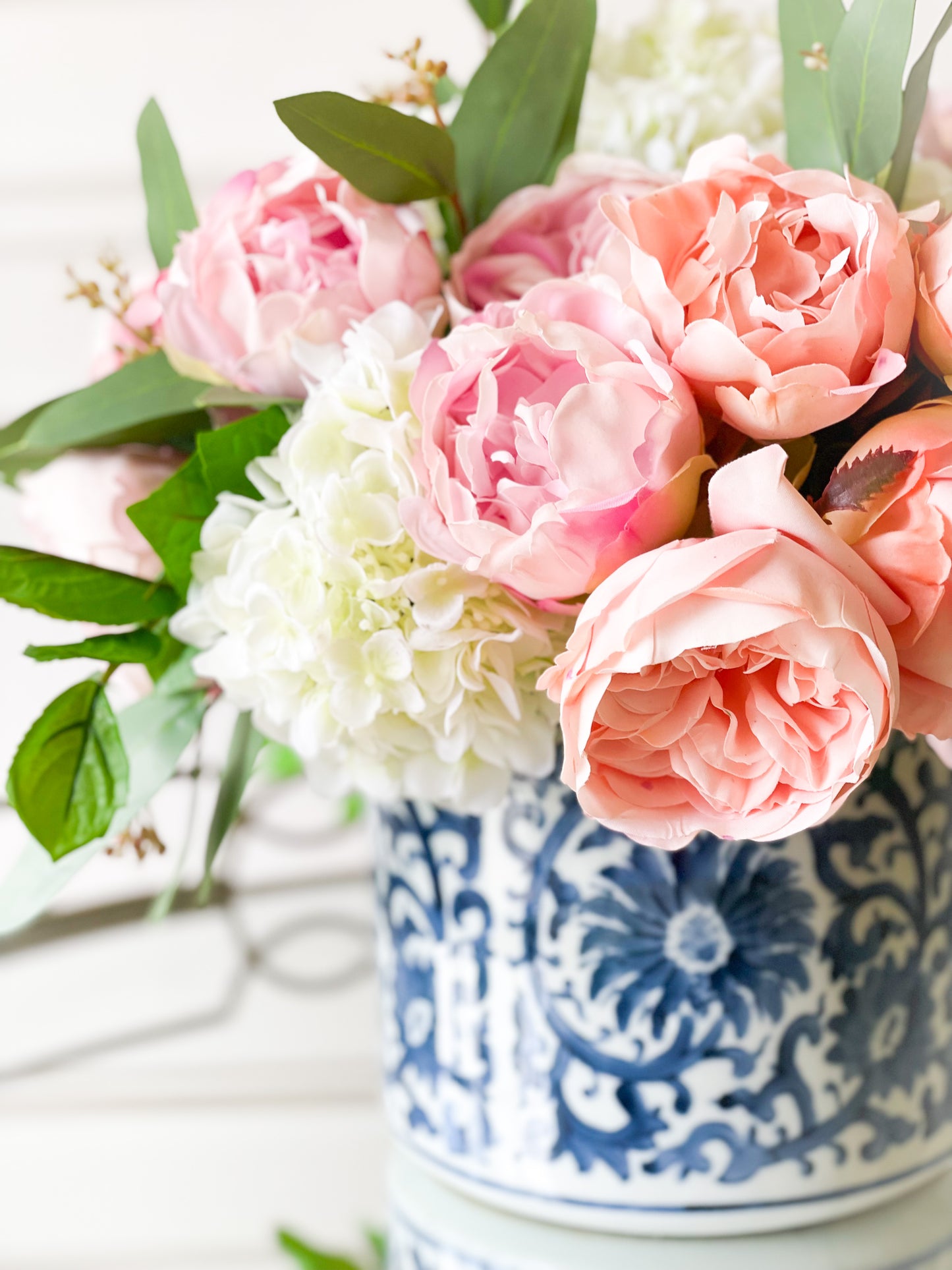 Blue And White Lotus Vase