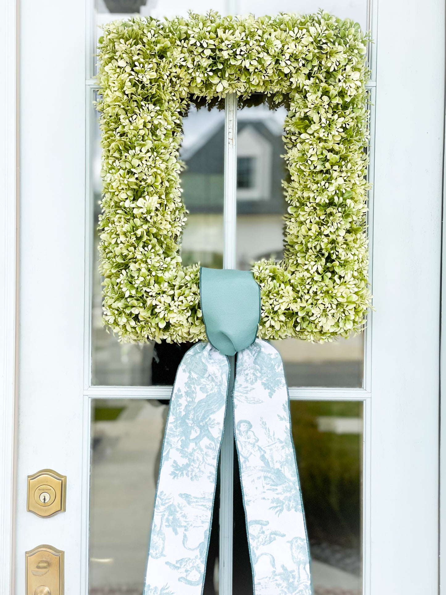Celadon Reversible Toile Ribbon