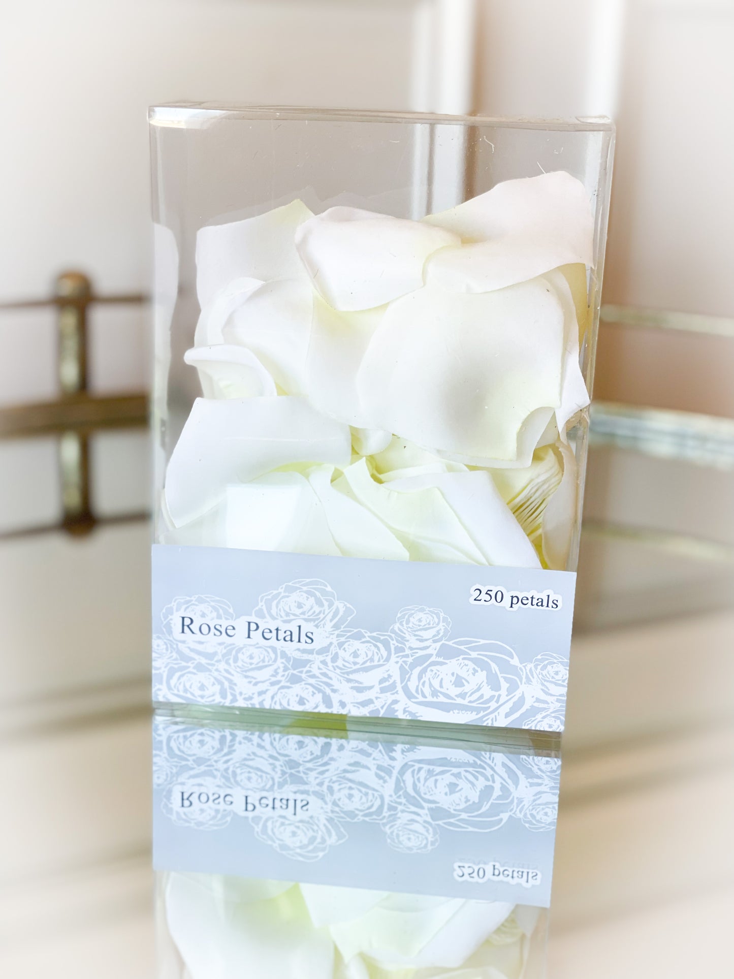 Box Of White Silk Rose Petals