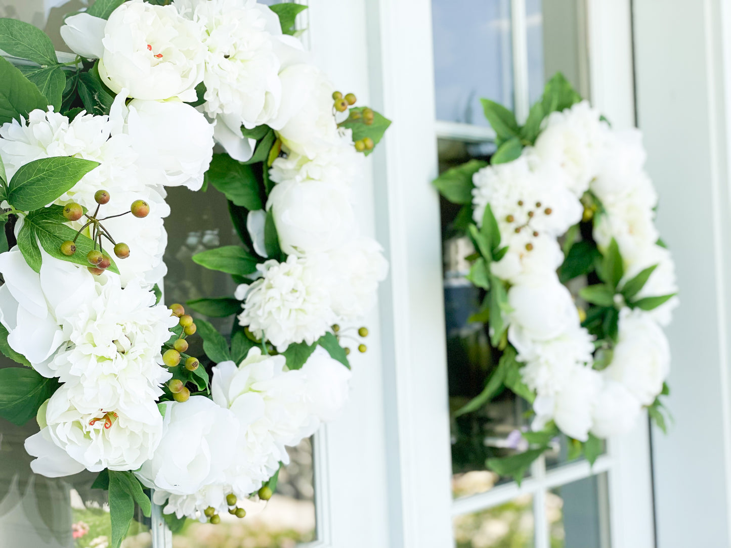 Cream Peony Wreath