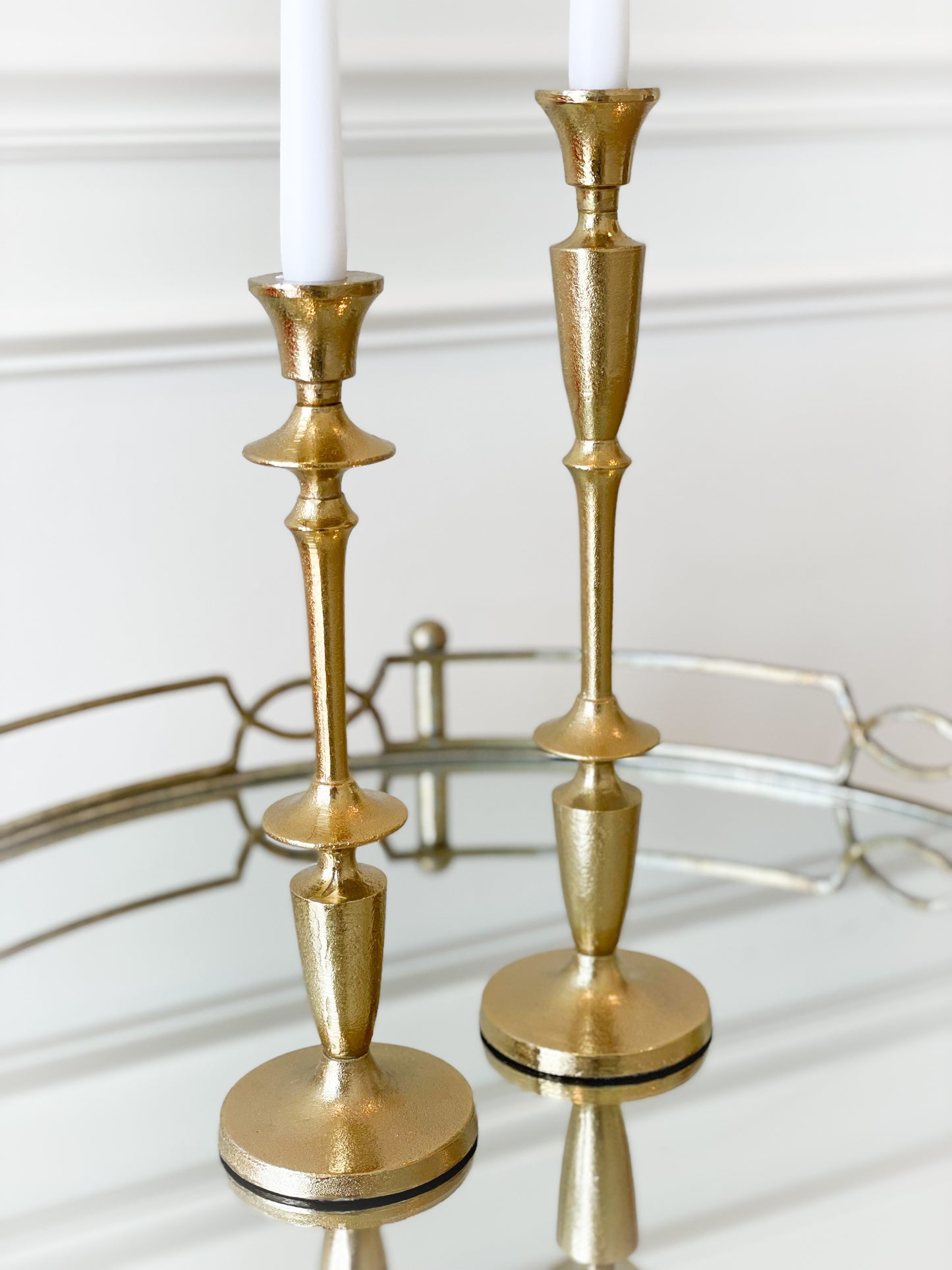 Set of Gold Candle Sticks