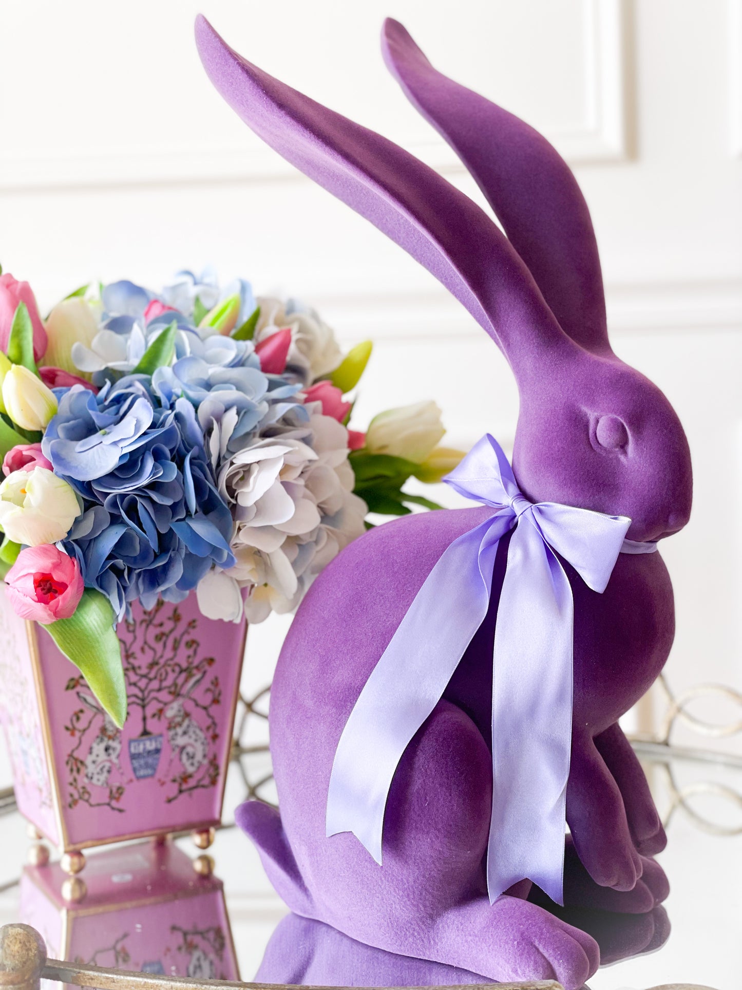 Pink Paige Gemmel Bunnies Cachepot