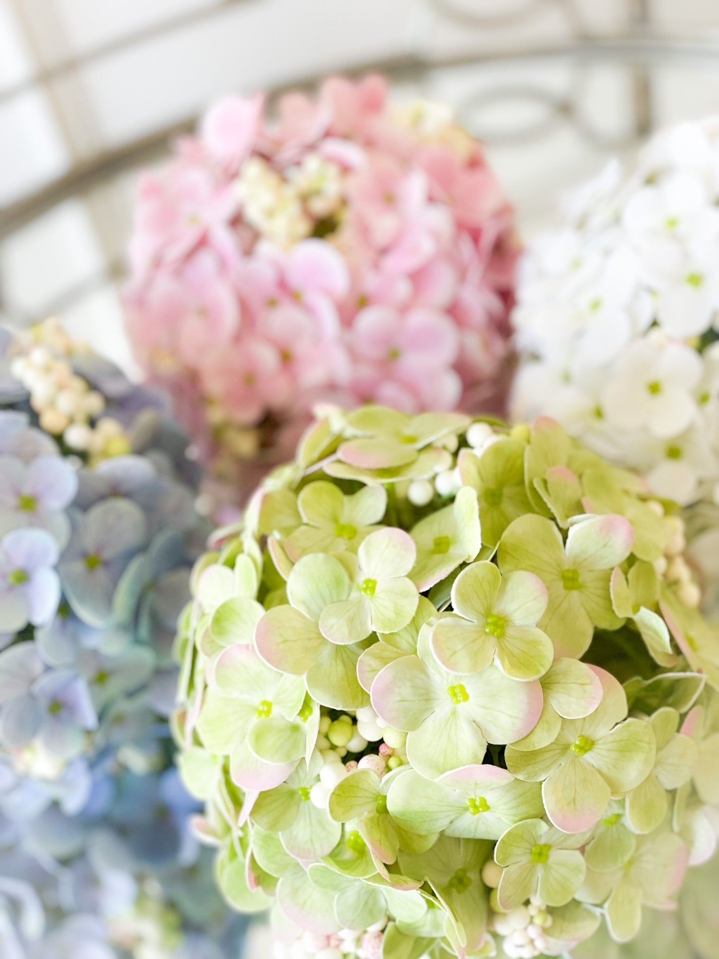 White Hydrangea Hanging Ball