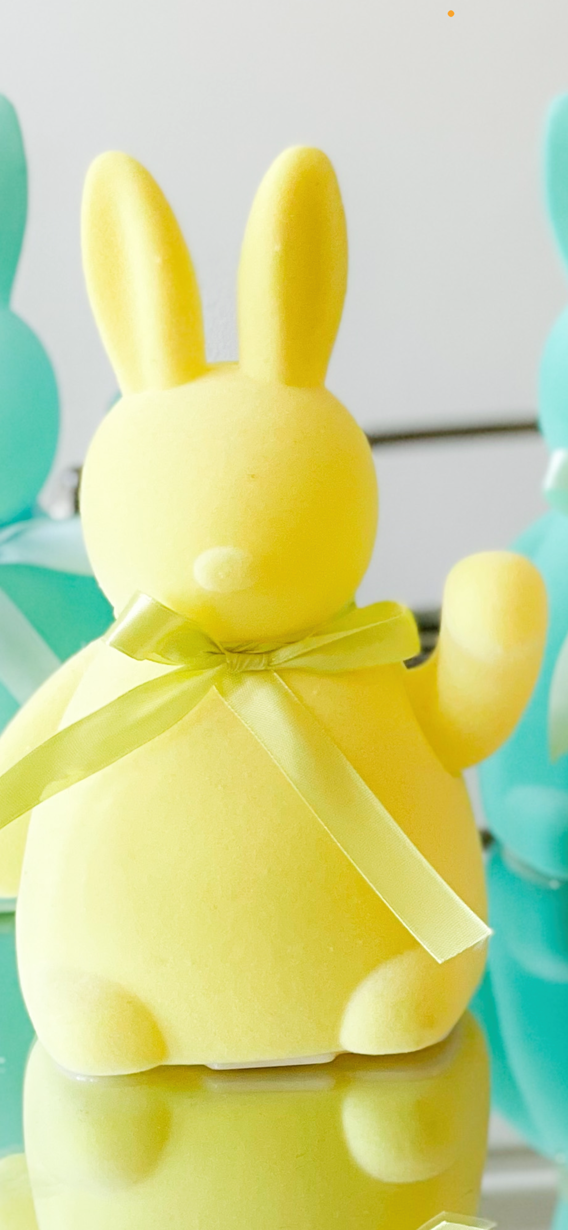 Flocked Waving Bunny