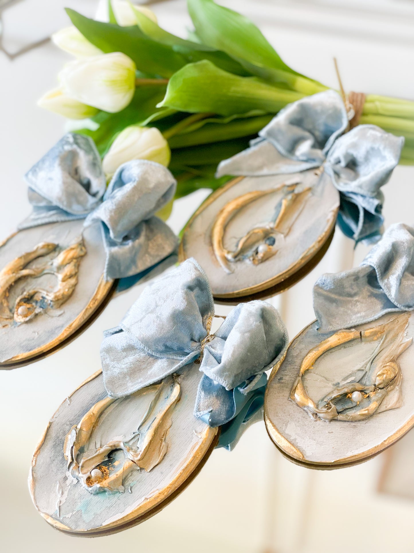 Wooden Oyster Ornament