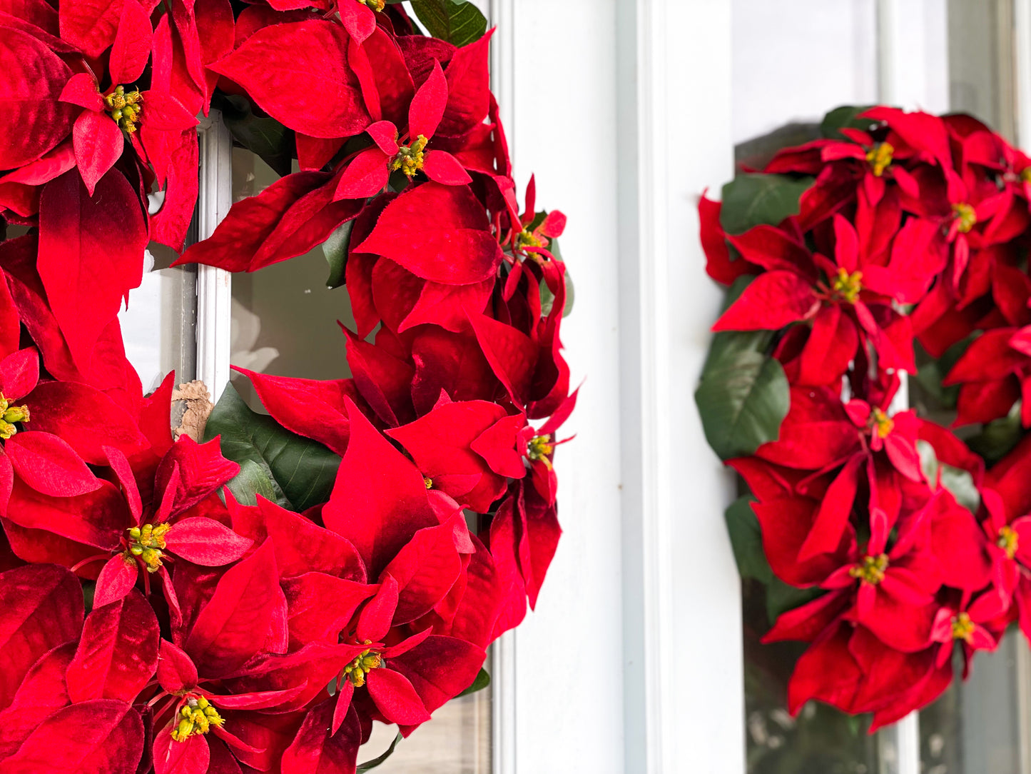 Red Velvet Poinsettia Wreath