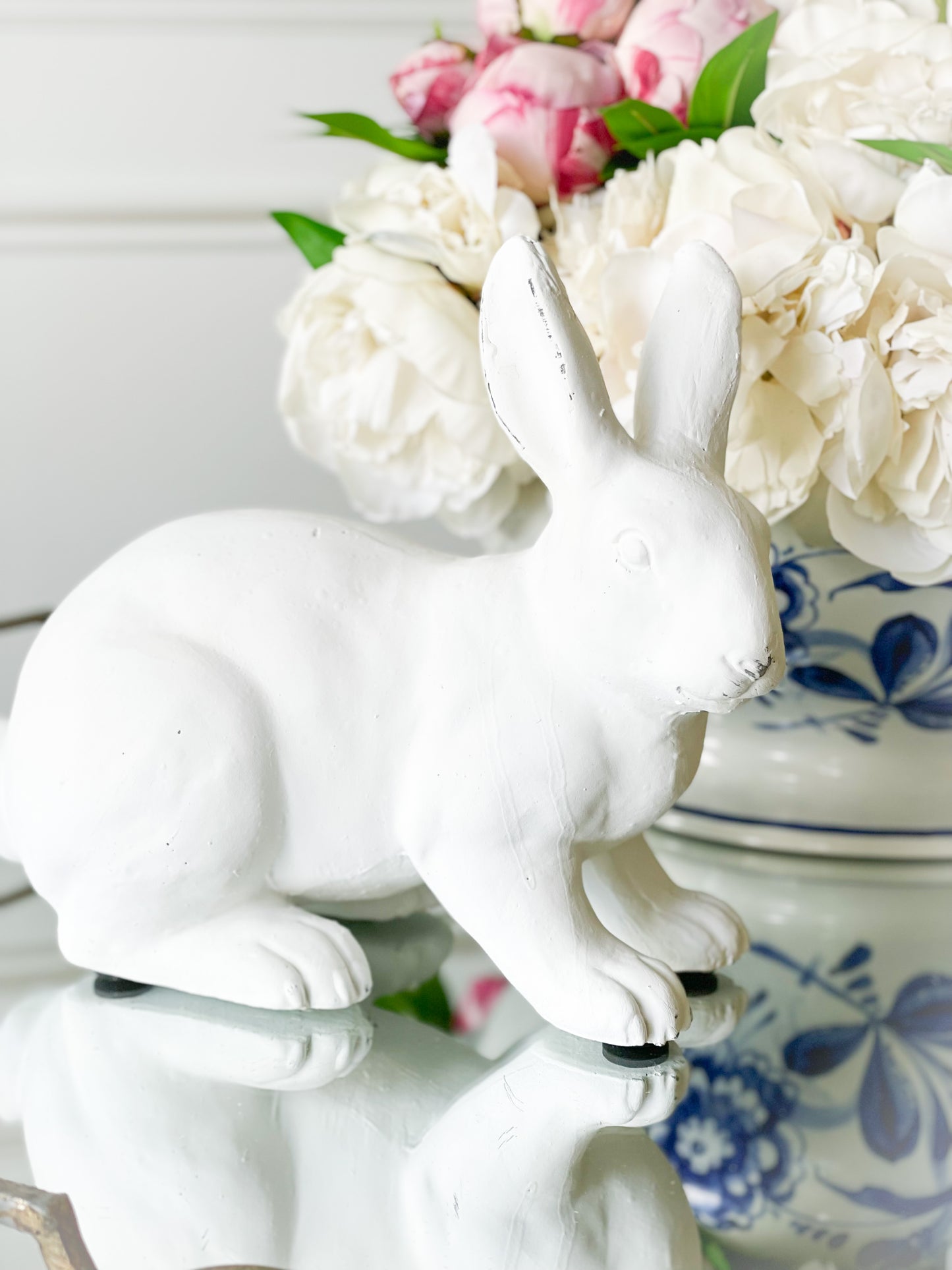 White Resin Bunny