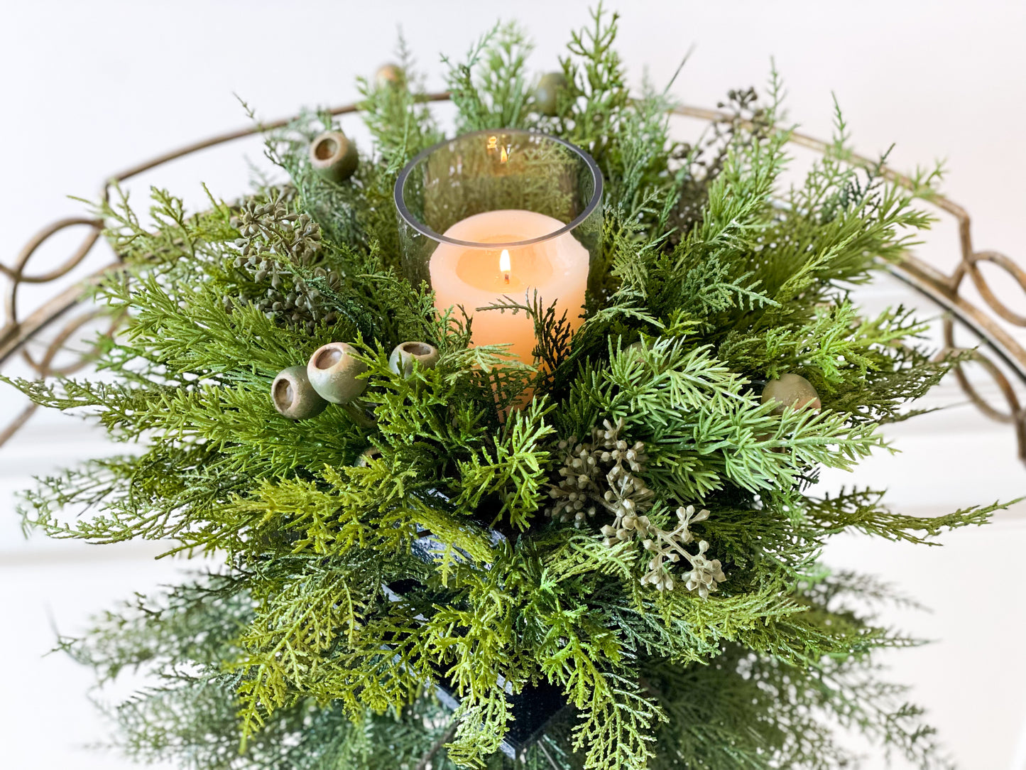 Juniper candle holder