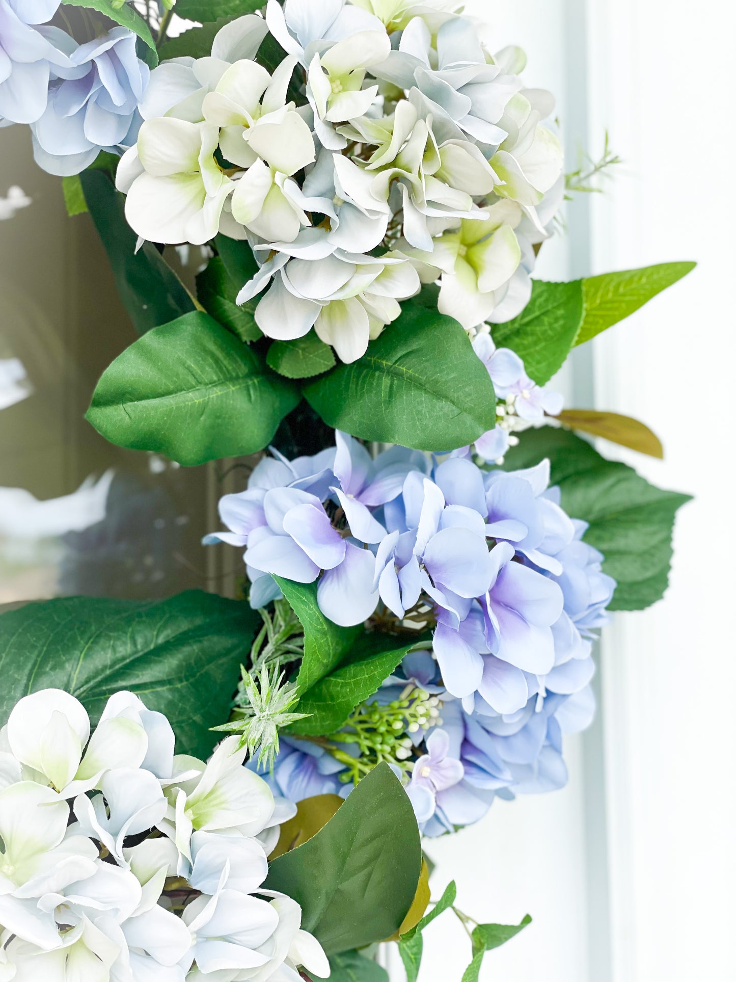 French Blue Hydrangea Wreath