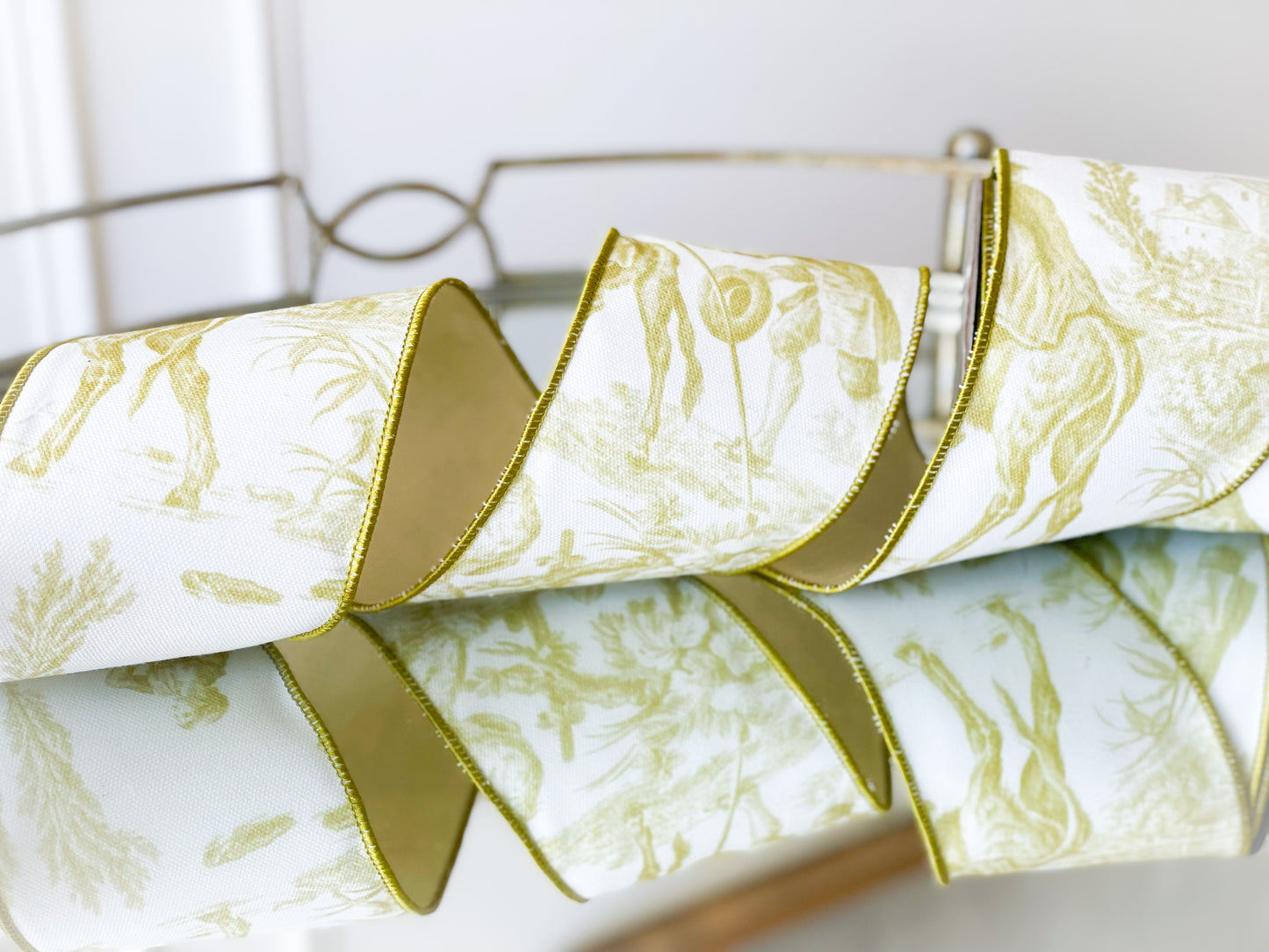 Apple Toile Ribbon