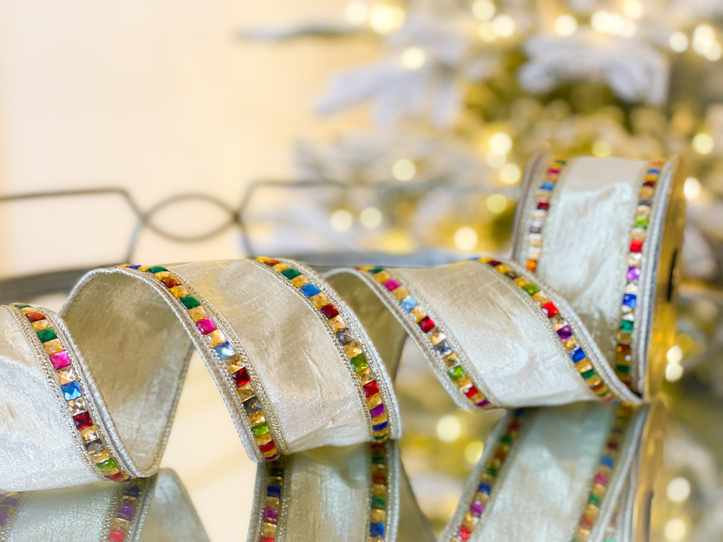 Rainbow Jewel Platinum Ribbon