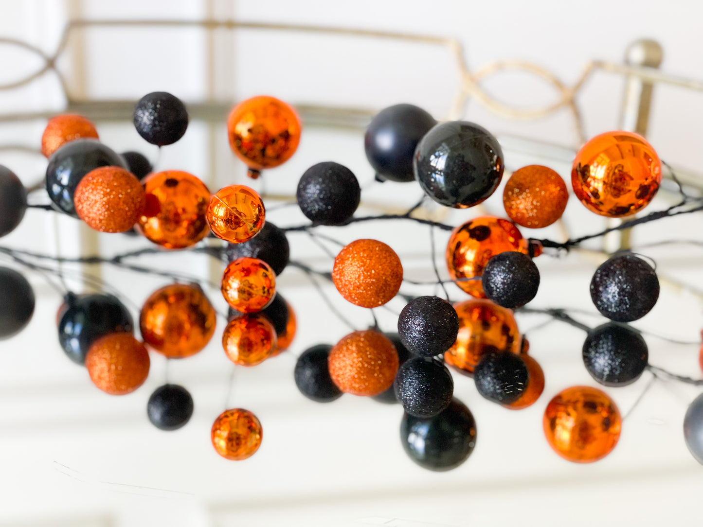 Orange And Black Ball Garland
