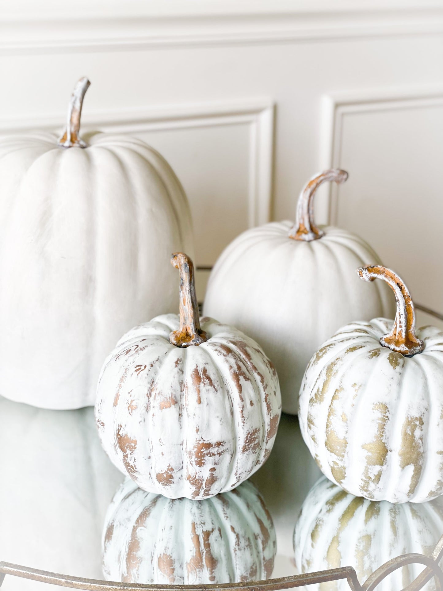 White Pumpkin Set Of Four