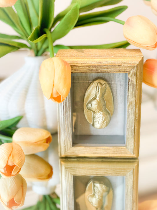 Bunny Intaglio Shadowbox