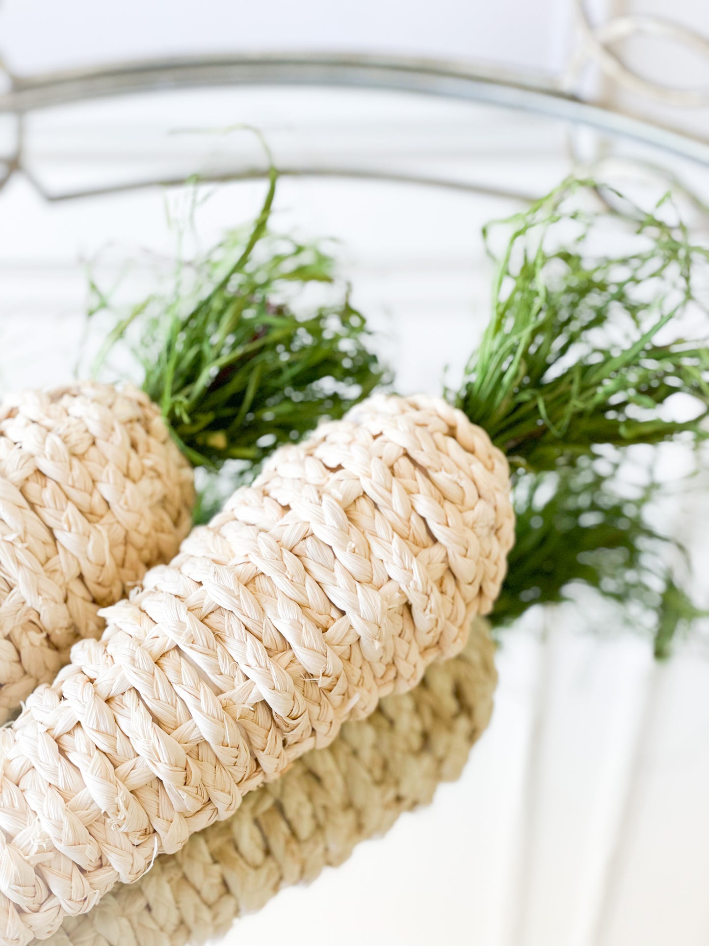 Set Of Two Basket Weave Carrots