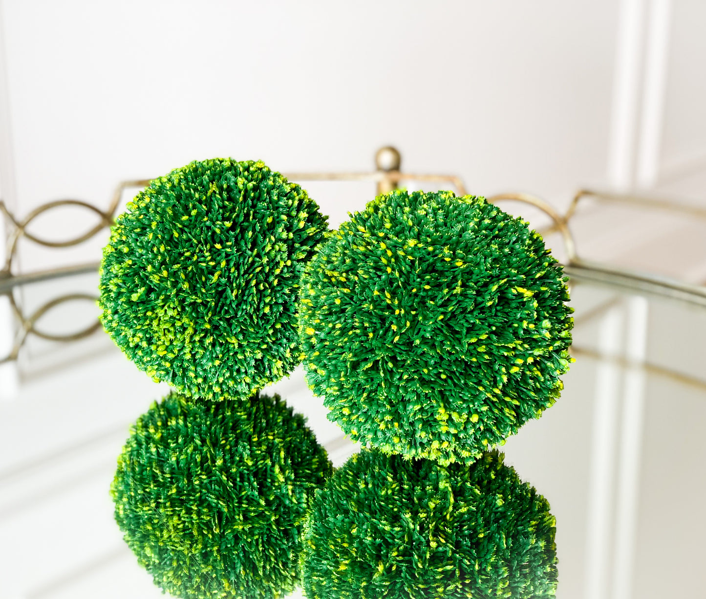 Set of Two Boxwood Decorative Balls