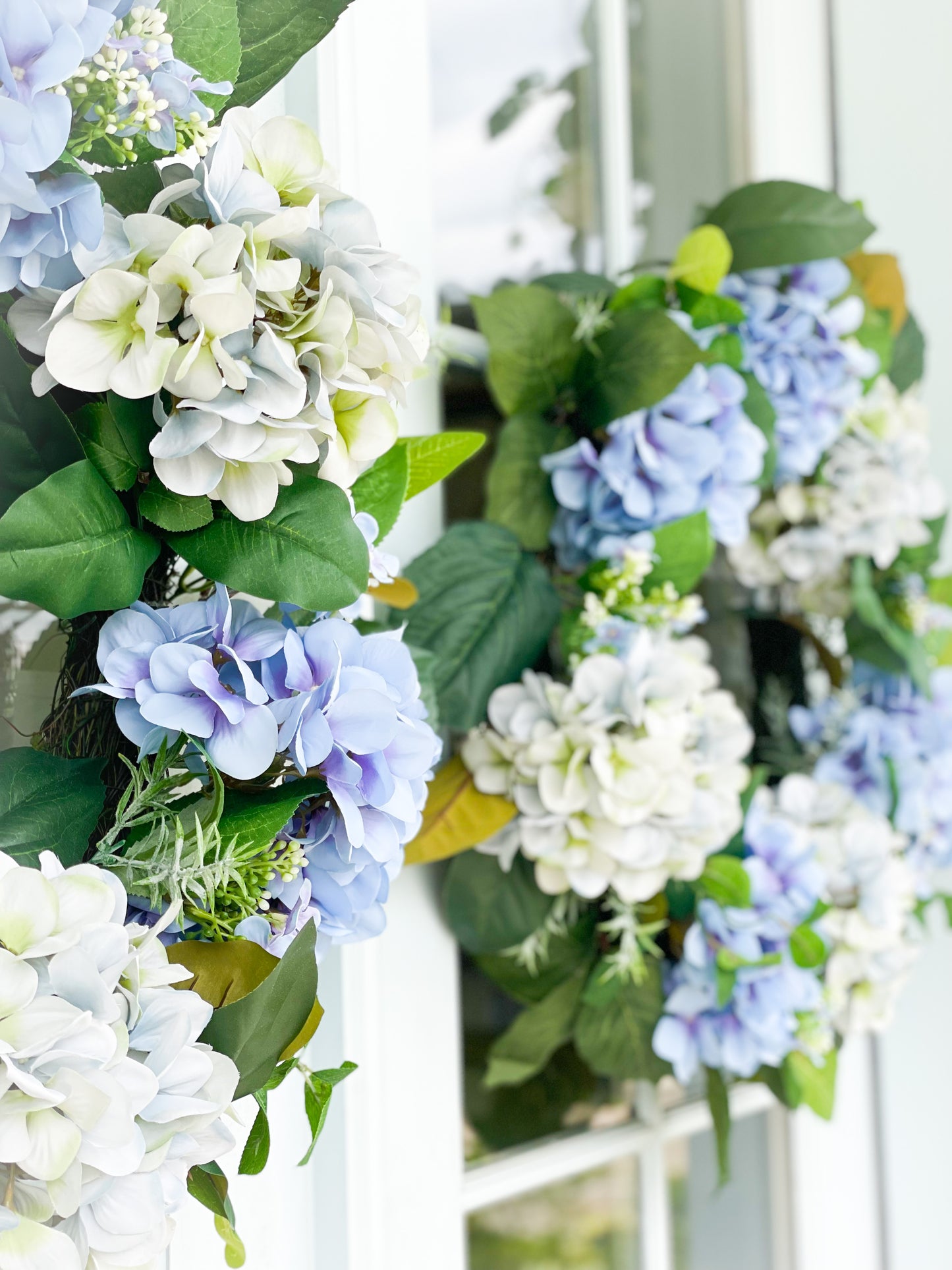 French Blue Hydrangea Wreath