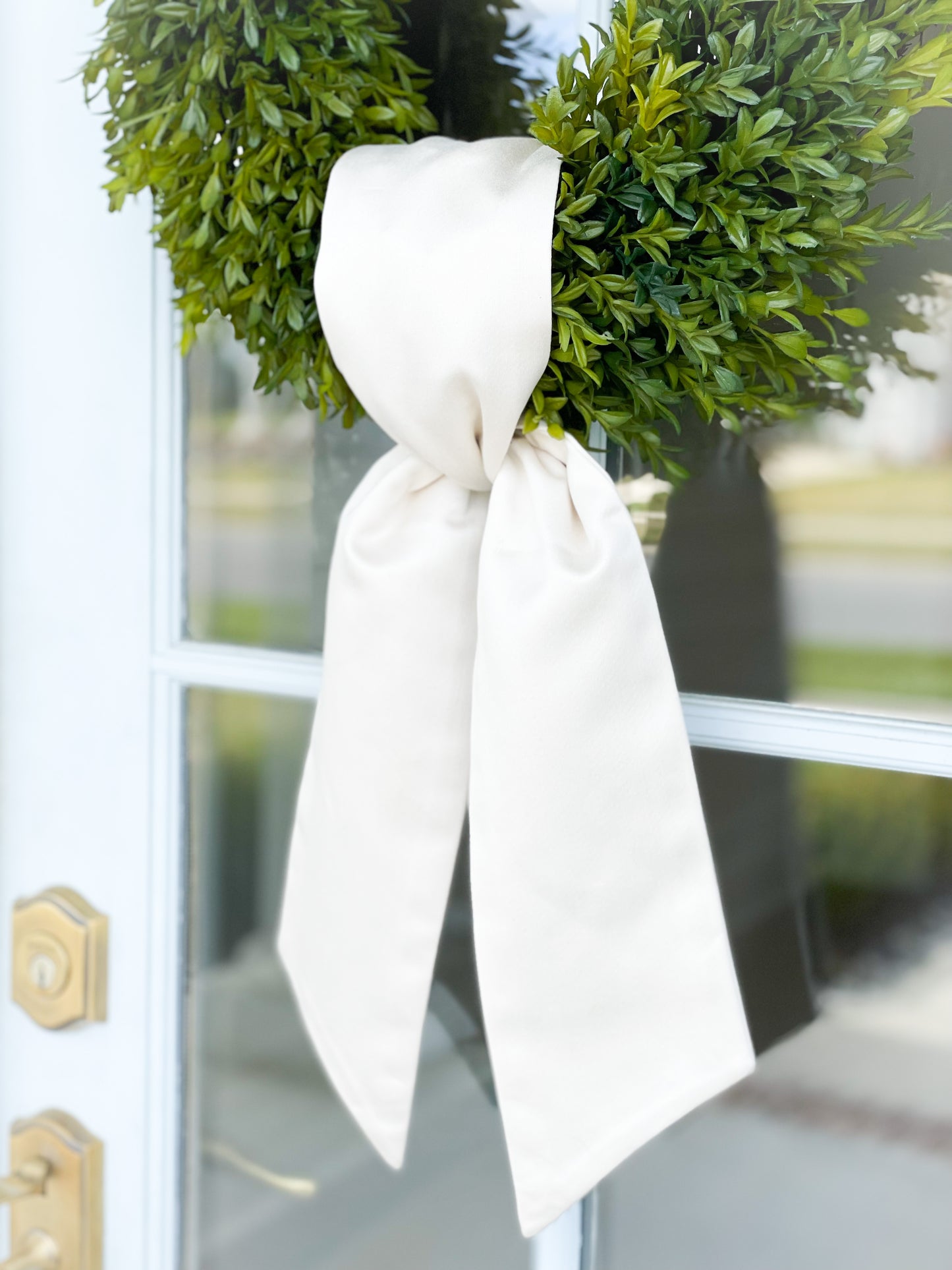 Double Sided Ivory Wreath Sash