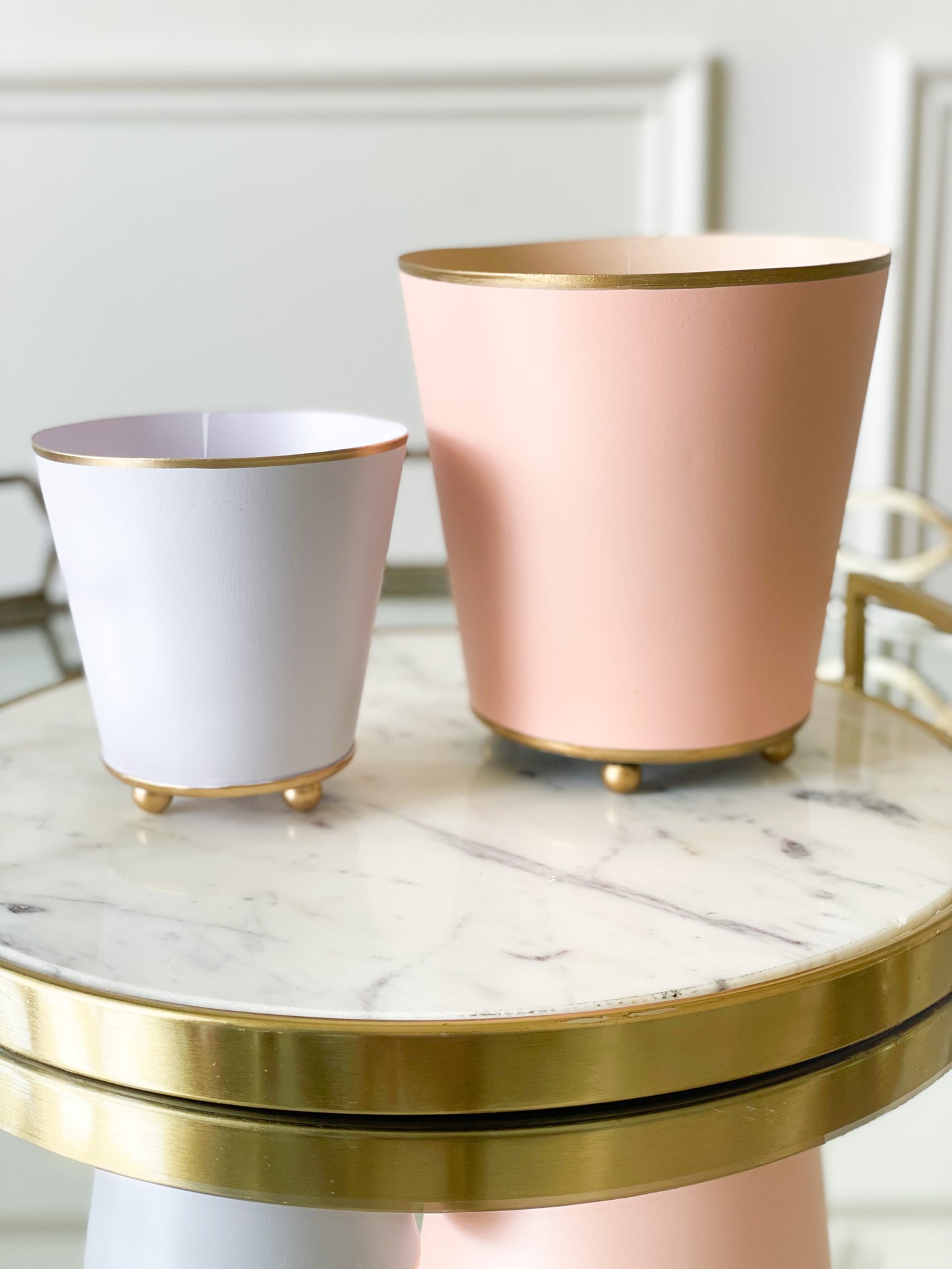 Blush Color Block Cachepot