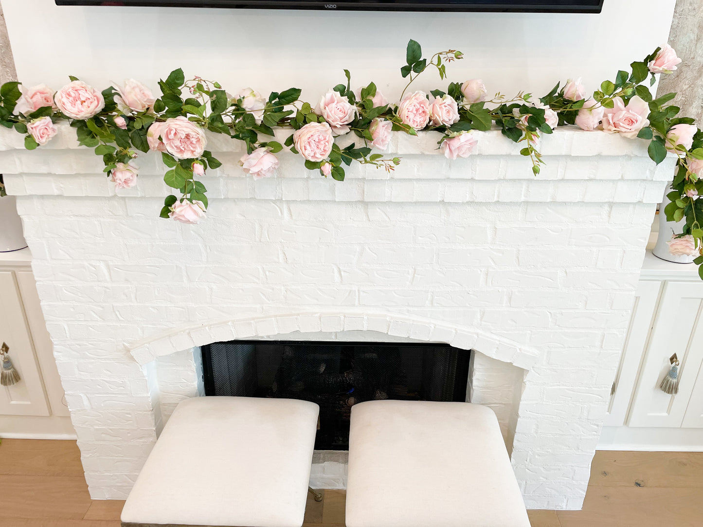 Mixed Pink Rose 10’ Garland
