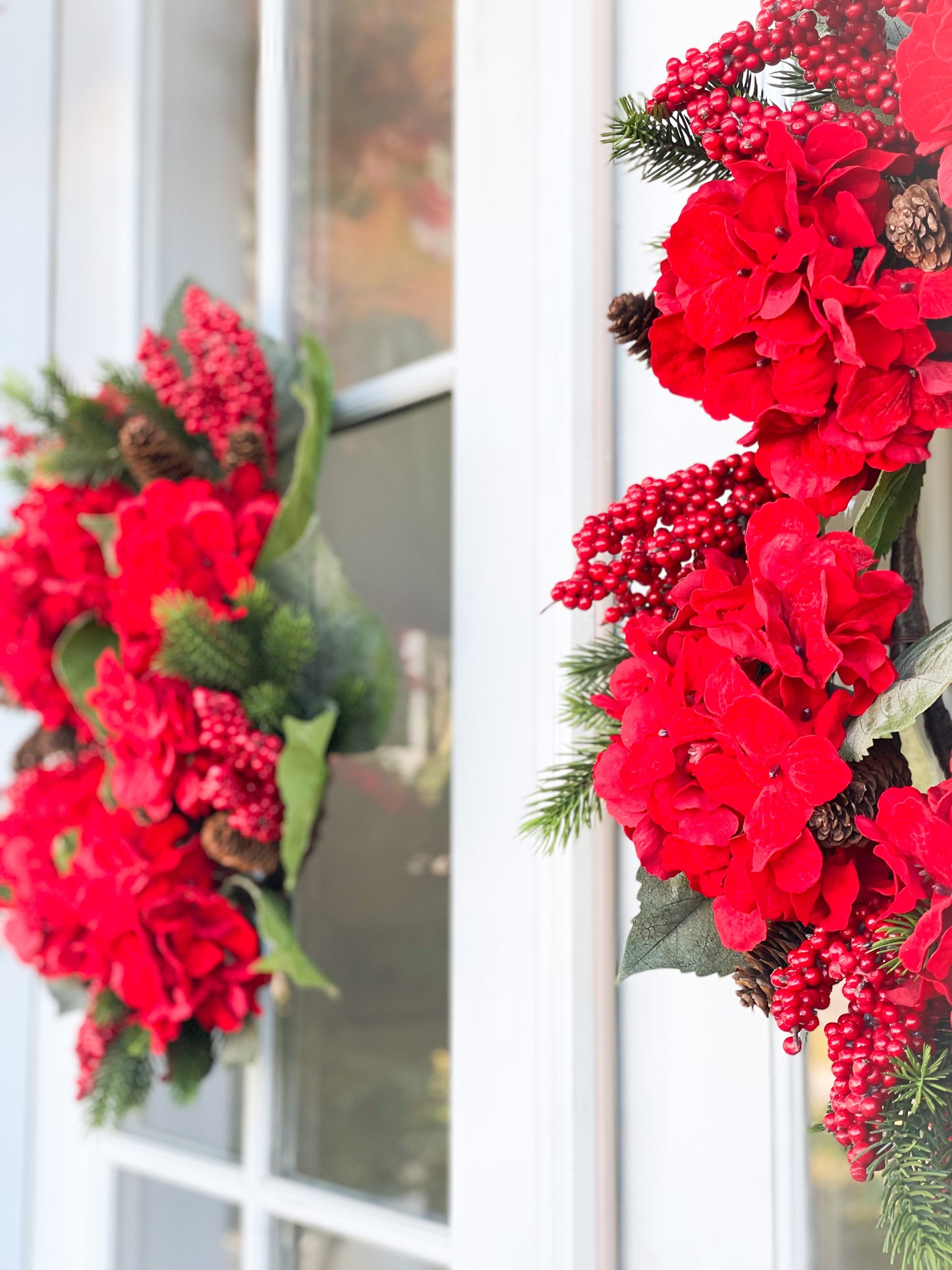 Red Velvet Hydrangea Berry Wreath