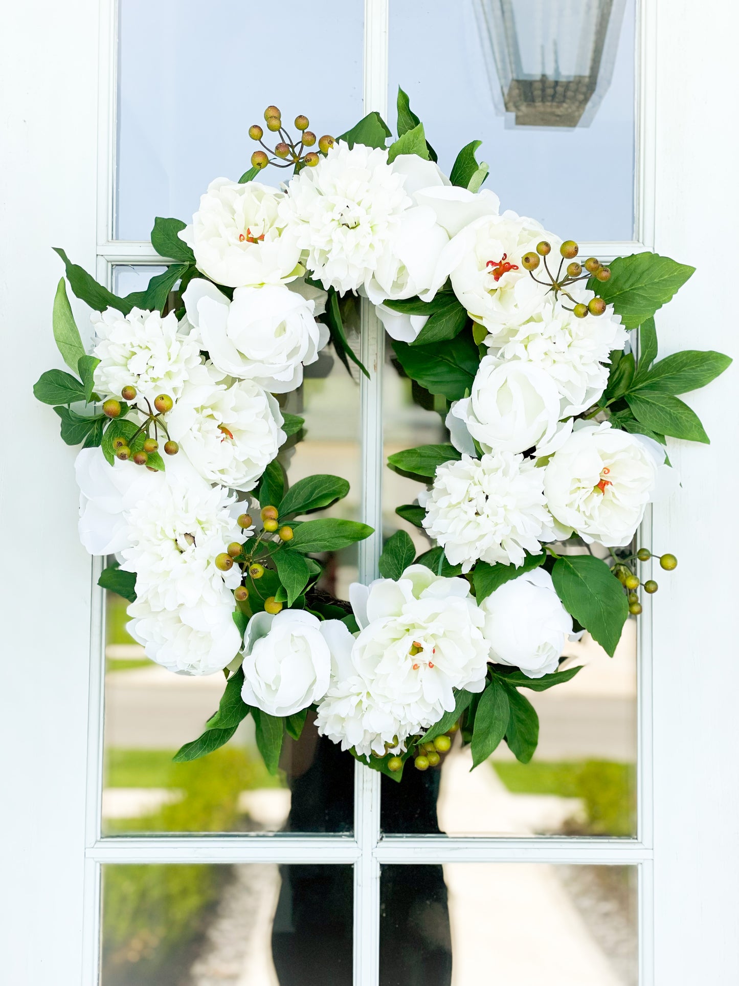 Cream Peony Wreath